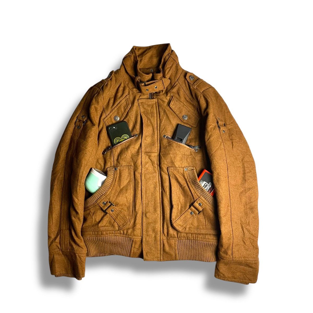 In The Attic 🇯🇵 IN THE ATTIC MULTIPOCKET BONDAGE BUCKLE SLEEVE PUNK JACKET Size US M / EU 48-50 / 2 - 1 Thumbnail