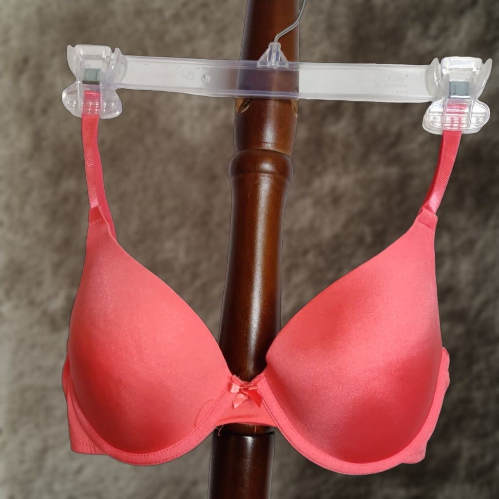 Vintage Secret Treasures Bra 34D Orange Padded Underwired Adjustable Straps Hook & Eye Womens