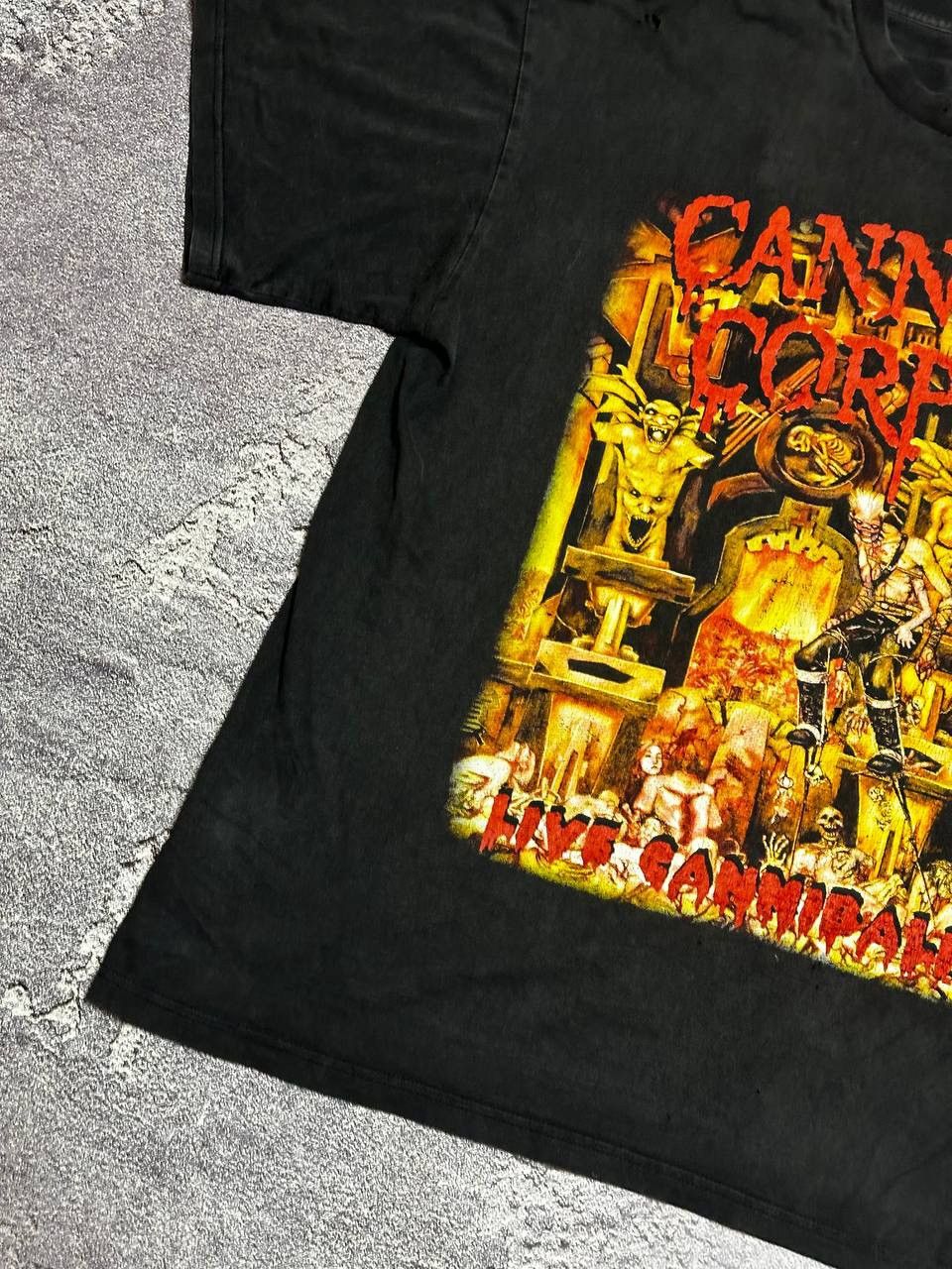 Band Tees × Vintage Rare!! Vintage 2002 Cannibal Corpse Butchered At Birth Tee Size US L / EU 52-54 / 3 - 4 Thumbnail