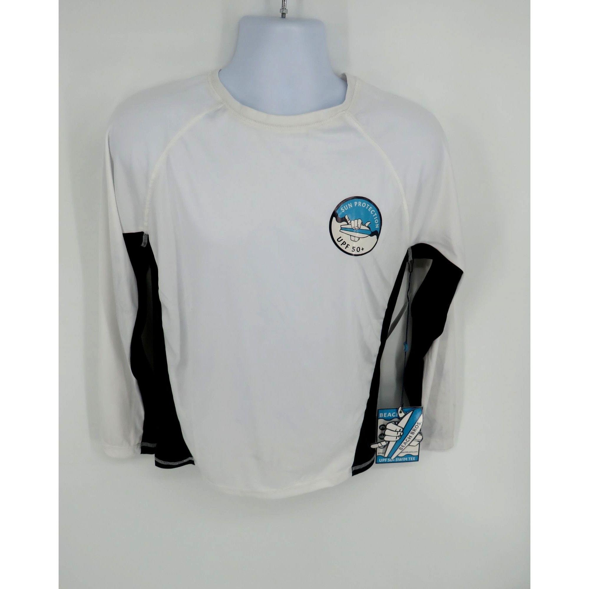 Other Beach Bros UPF 50+ Swim Tee White & Black Long Sleeve Small Size US S / EU 44-46 / 1 - 1 Thumbnail