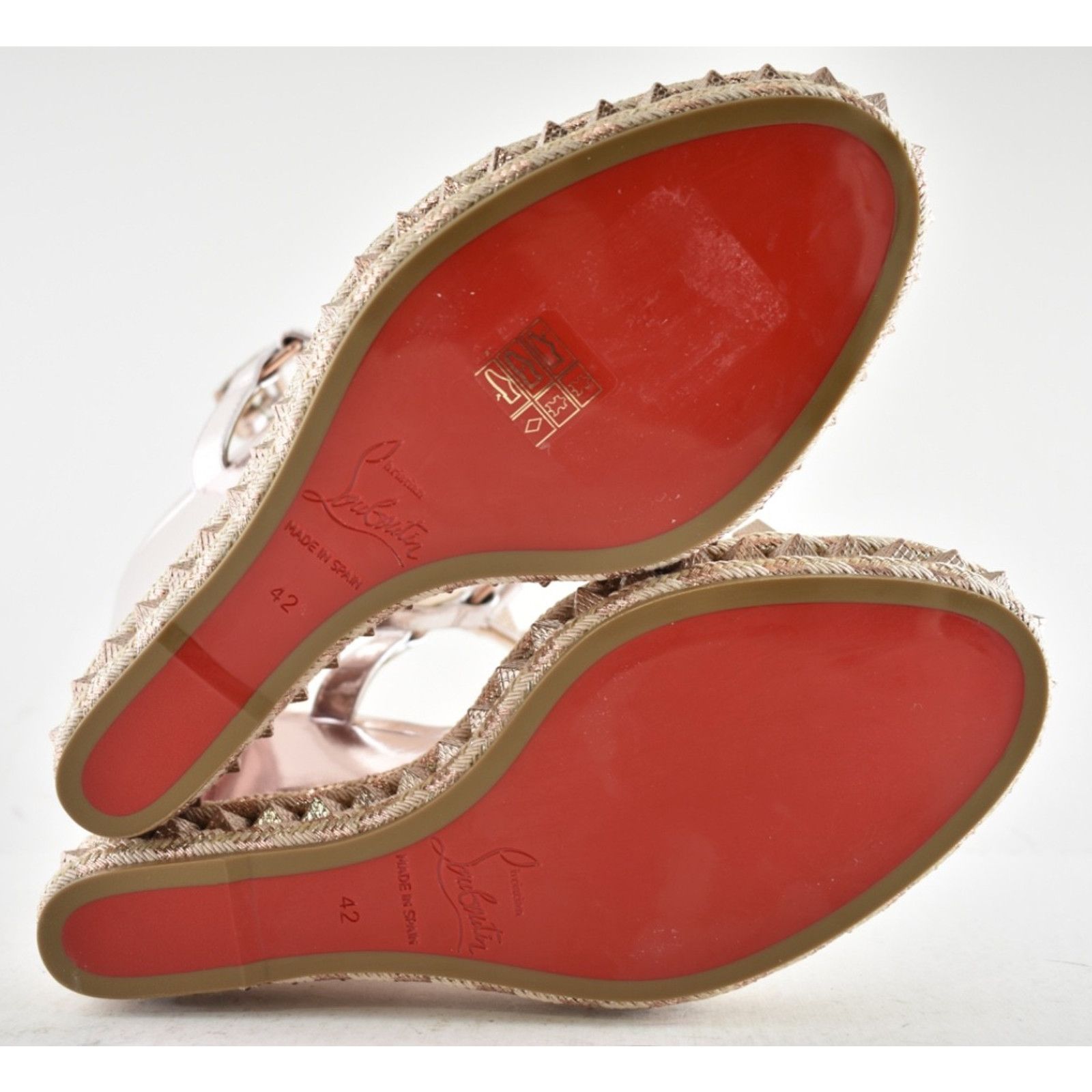 Christian Louboutin Pyraclou 110 Rose Gold Pink Platform