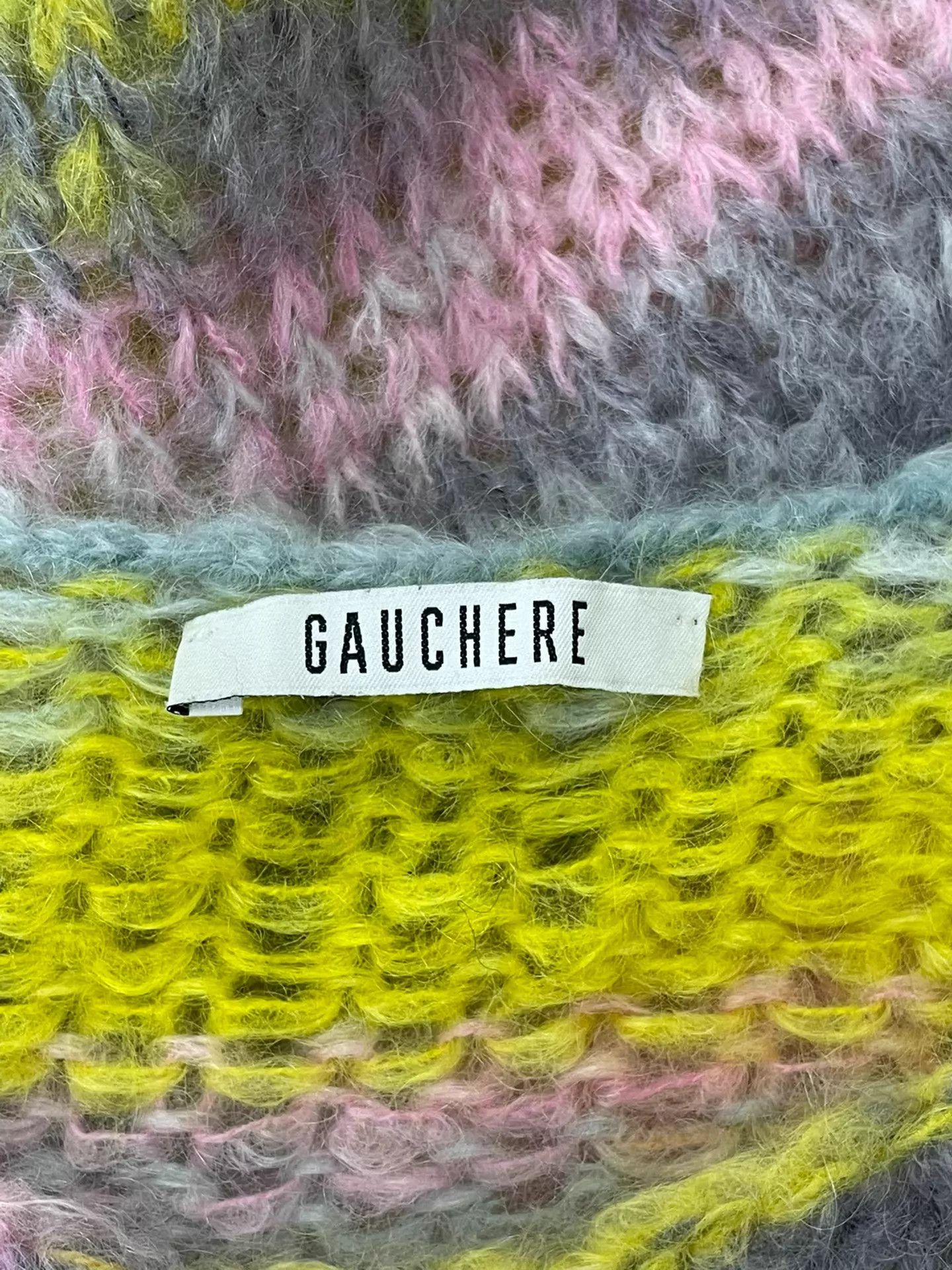 Other Gauchere Multicolor Striped Open Knit Sweater Size 36 Size XS / US 0-2 / IT 36-38 - 3 Thumbnail