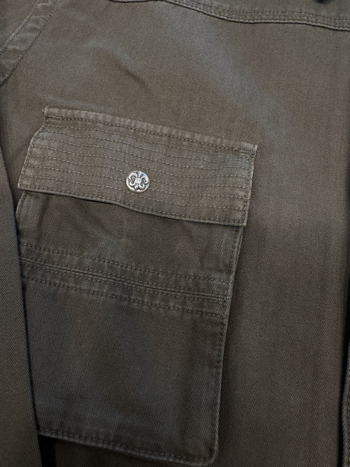 Chrome Hearts 🔥Chrome Hearts Silver Button M65 Jacket with Fleur Patches🔥 Size US XL / EU 56 / 4 - 4 Thumbnail