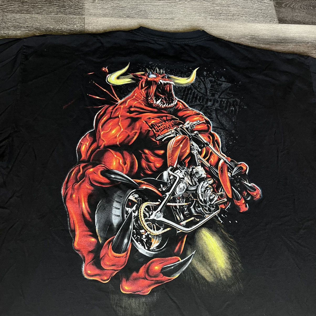 Vintage Y2K West Coast Choppers Demon Devil Graphic Logo Tee