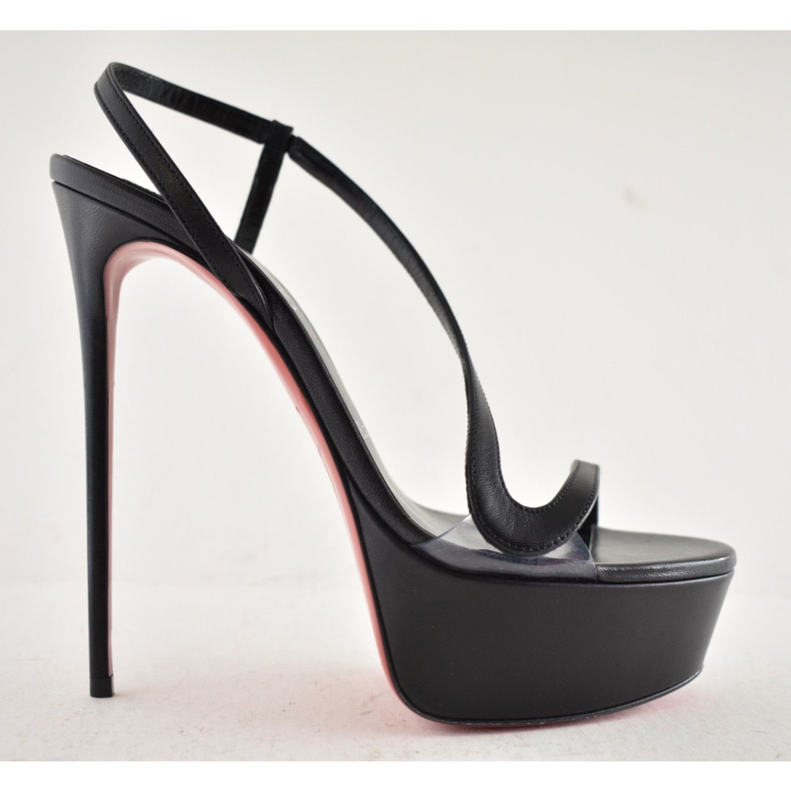 Christian Louboutin Christian Louboutin Rosalie Alta 150 Black Strap Platform Size US 11 / IT 41 - 2 Thumbnail