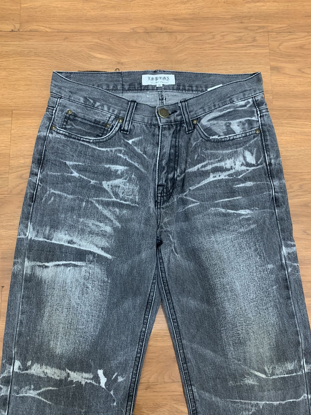 GOSTAR DE FUGA × LOWBOX × PPFM Lowbox grey washed denim japanese jeans Size US 30 / EU 46 - 2 Thumbnail