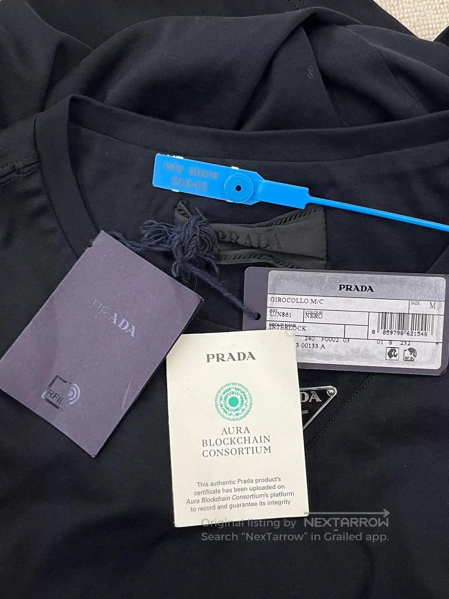 Prada PRADA FW22 Men's Solid Logo Cotton T-Shirt. Size US M / EU 48-50 / 2 - 5 Thumbnail