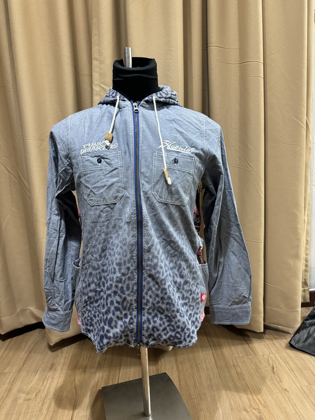 Japanese Brand PUNK DRUNKER X HAOMING LIGHT DENIM JACKET Size US M / EU 48-50 / 2 - 1 Thumbnail