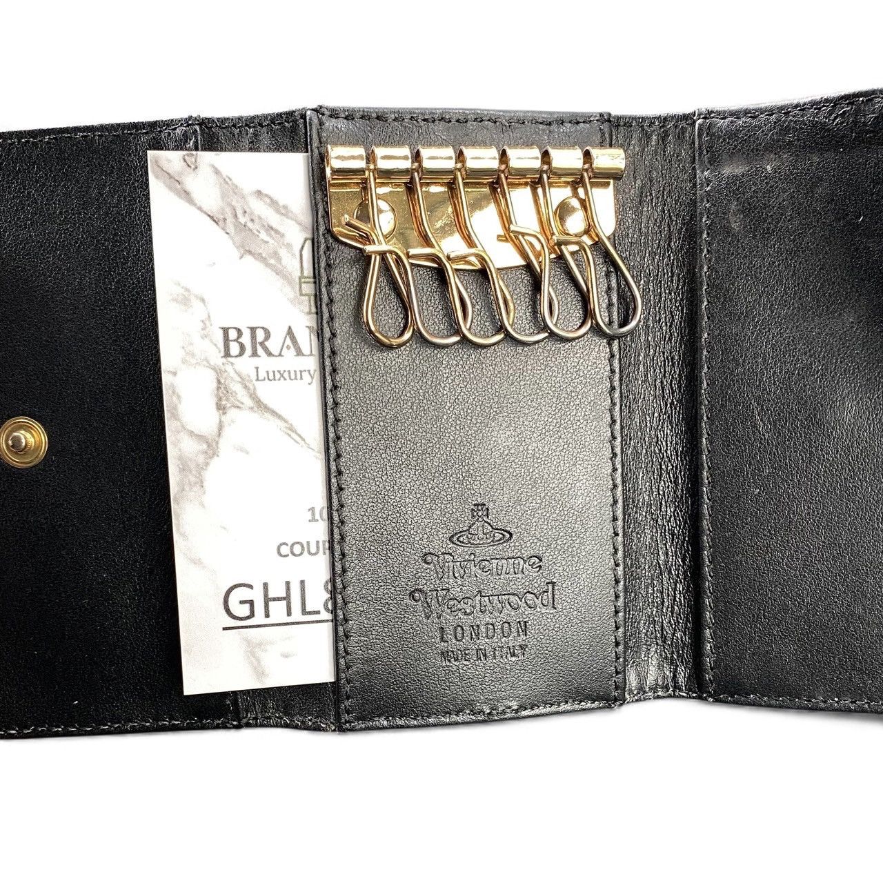 Vivienne Westwood Vivienne Westwood ORB Leather Key Case Black Size ONE SIZE - 6 Thumbnail