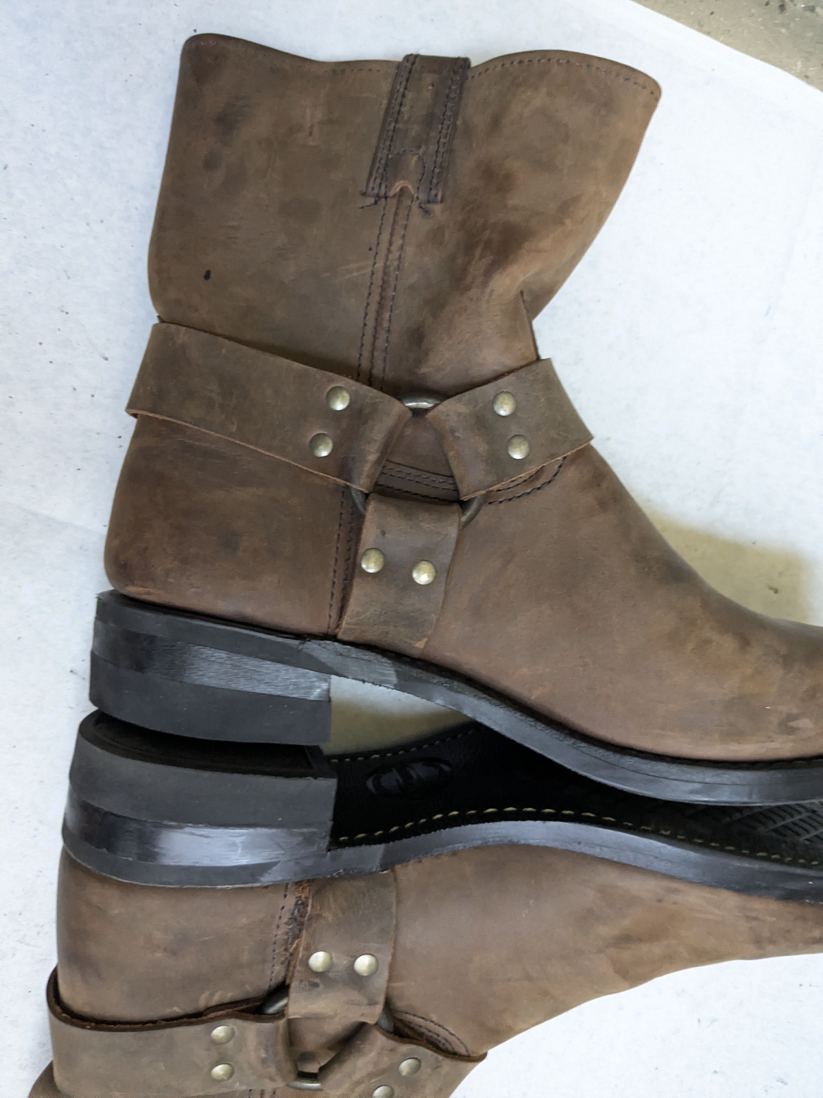 Frye Frye Harness Brown Leather 11.5 M Leather Buckle Size US 11.5 / EU 44-45 - 12 Thumbnail