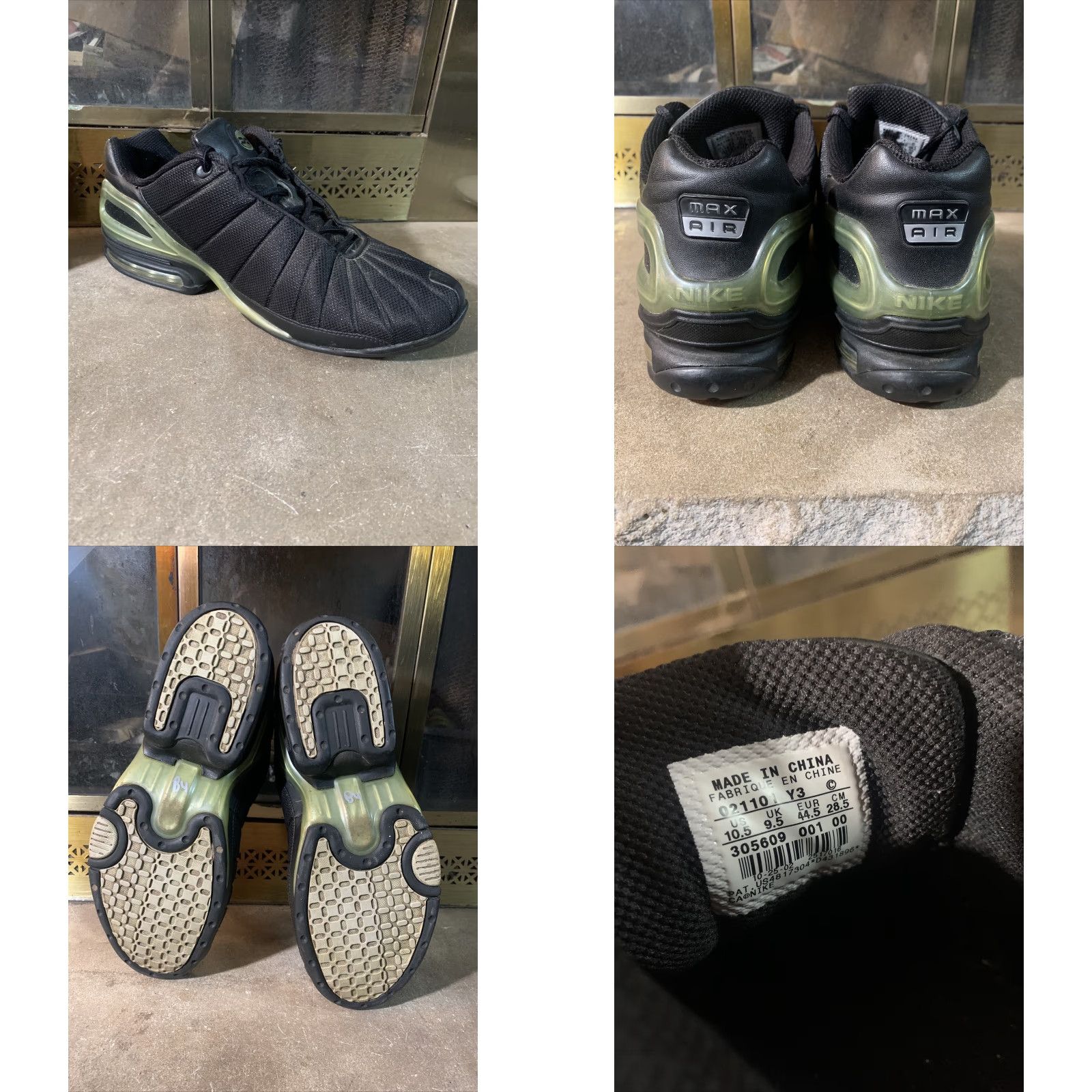 Nike VINTAGE Nike Air Max Octane II 305609-001 Cross Trainers Mens Size 10.5 Black 90s Nike Air Max Octane II Sneakers Mens 10.5 Black Size US 8 / EU 41 - 8 Thumbnail