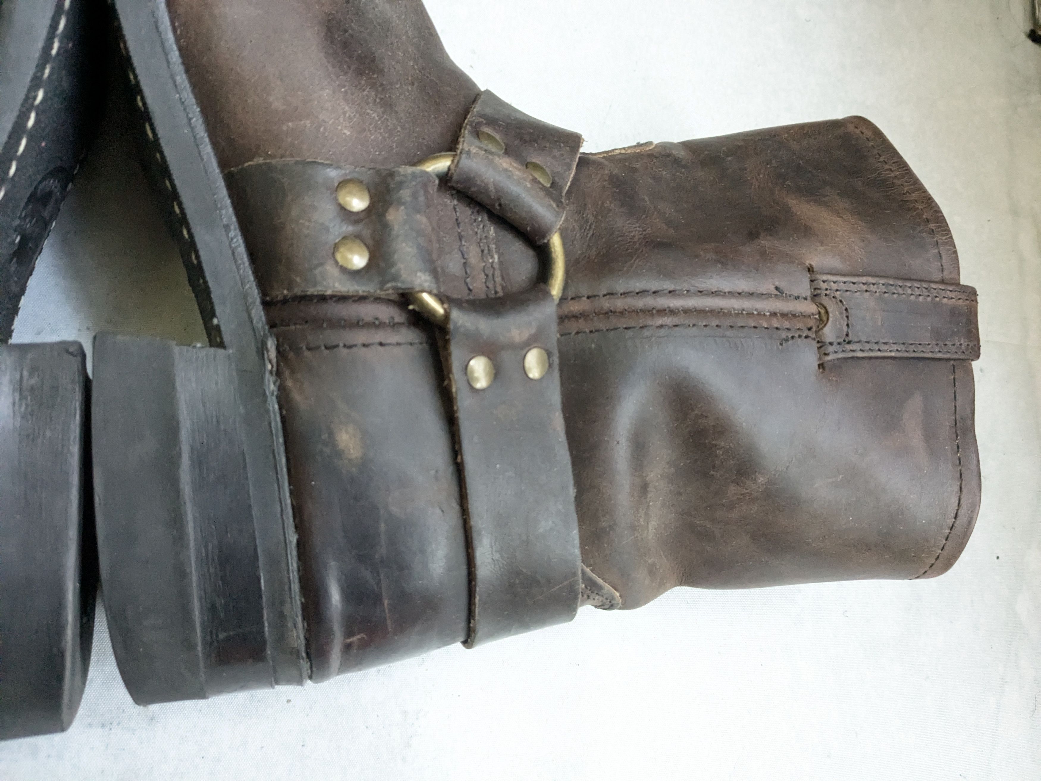 Frye Frye Harness Boots Brown 12 M Leather Size US 12 / EU 45 - 10 Thumbnail