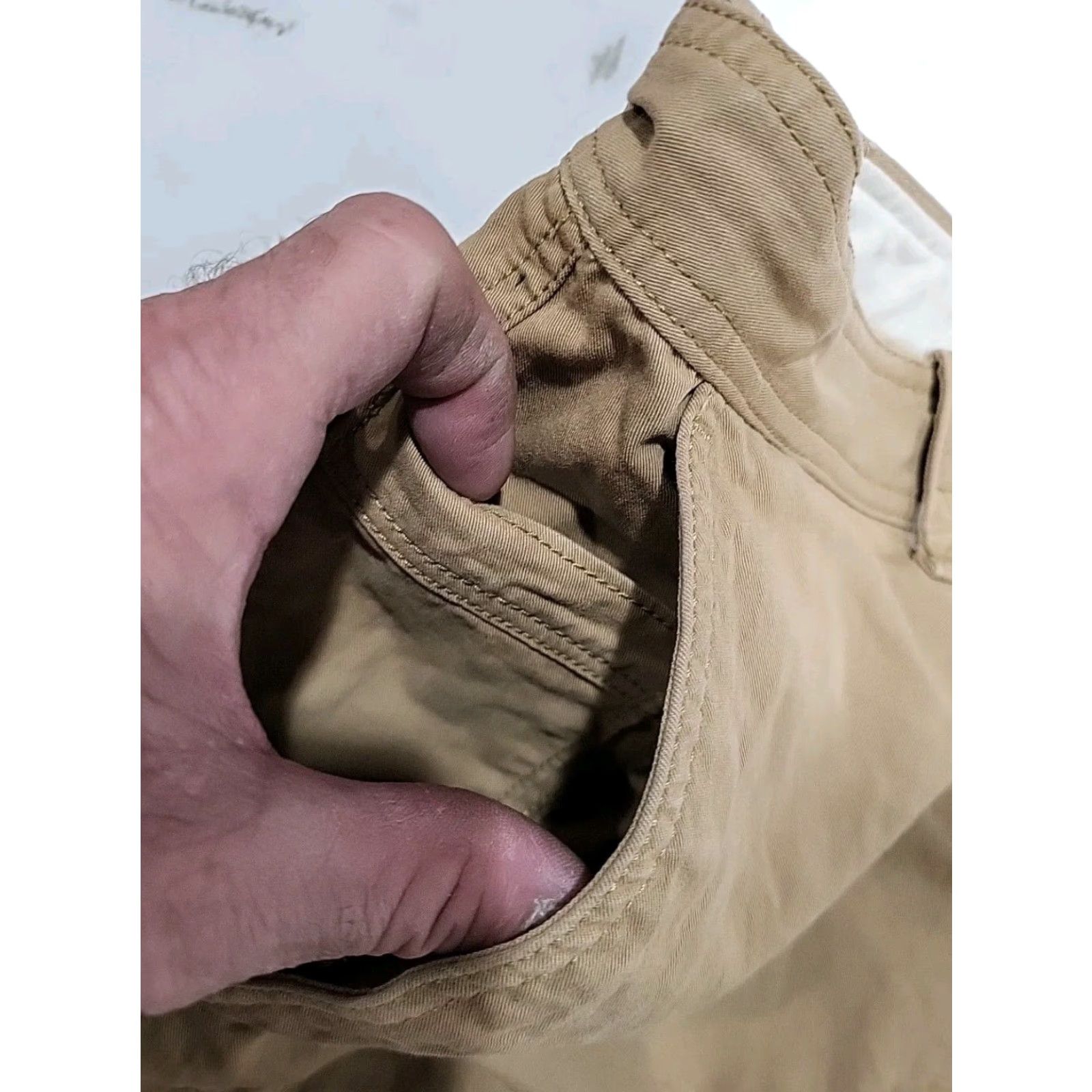 Weatherproof Weatherproof Travel Pants Chino Men 38 Regular 30" Inseam Brown Cotton Blend 7 Pockets Security Pocket Logo Zipper Button Canvas Vintage No Size US 38 / EU 54 - 4 Thumbnail