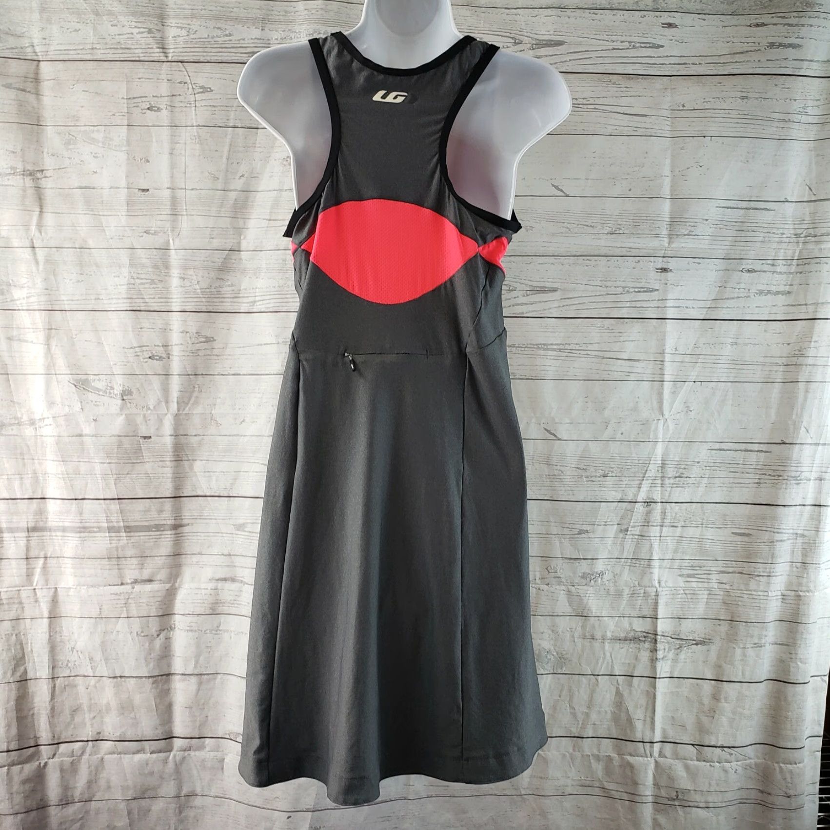 Vintage VINTAGE Louis Garneau Womens Tank Dress Sz Large Gray Pink Scoop Neck Size L / US 10 / IT 46 - 5 Thumbnail