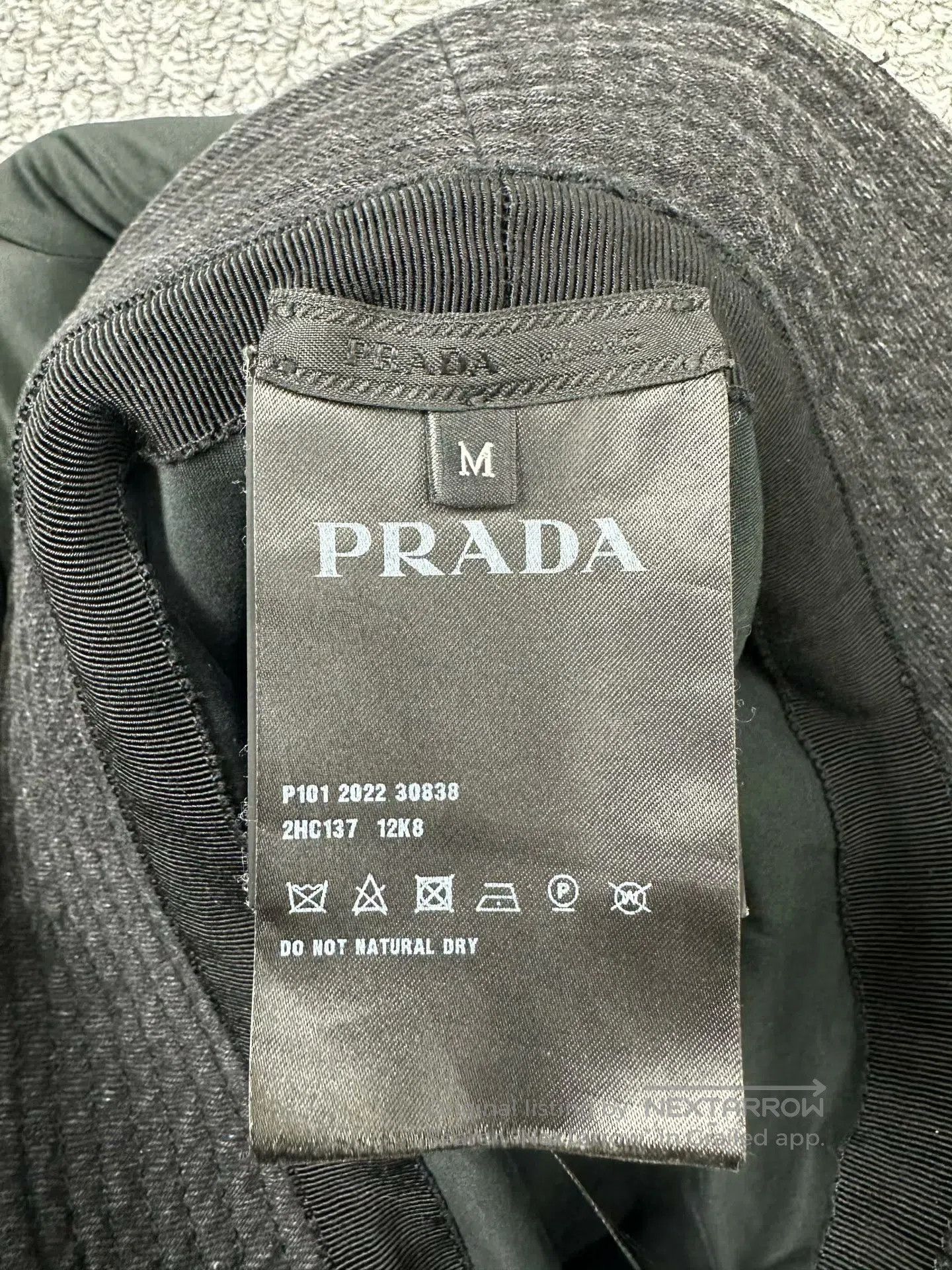 Prada Prada size M Black Distressed Denim Logo Fisherman Hat| Size ONE SIZE - 5 Thumbnail