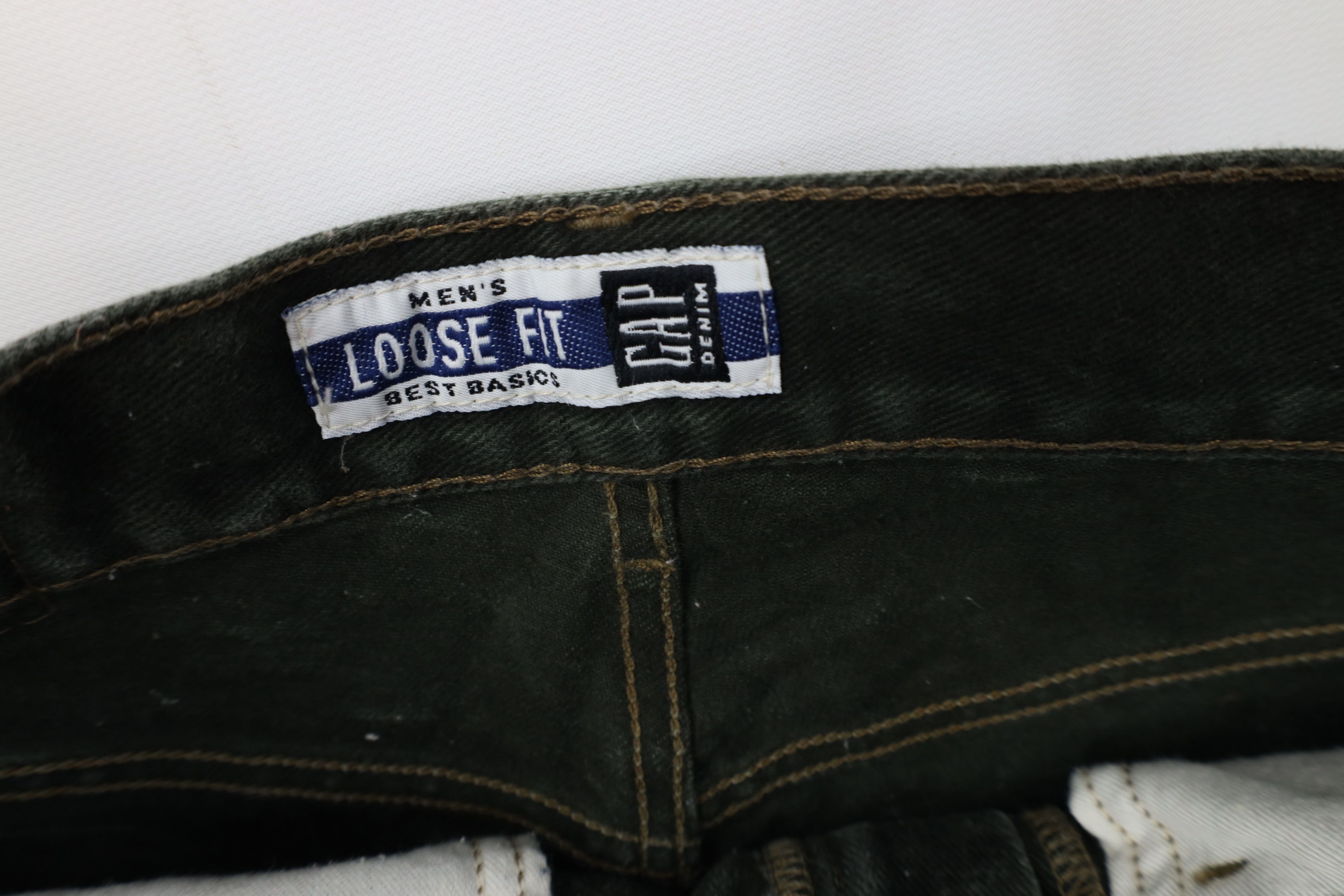 Gap Vintage 90s Gap Baggy Loose Fit Denim Jeans Green Cotton Size US 30 / EU 46 - 8 Thumbnail