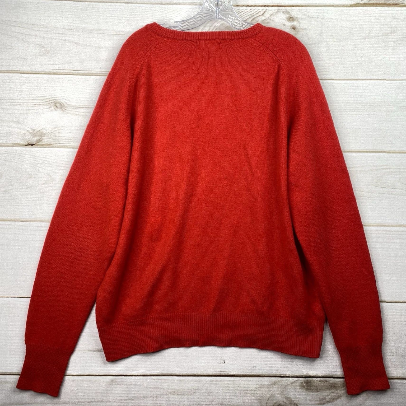 Lands' End VINTAGE Lands' End Sweater Mens L Red Cashmere Wool V Neck Pullover Classic 90s Y2K Mens Size US L / EU 52-54 / 3 - 8 Thumbnail