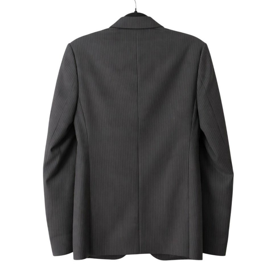 Calvin Klein Calvin Klein Collection Gray Striped Blazer Size 46R - 2 Thumbnail