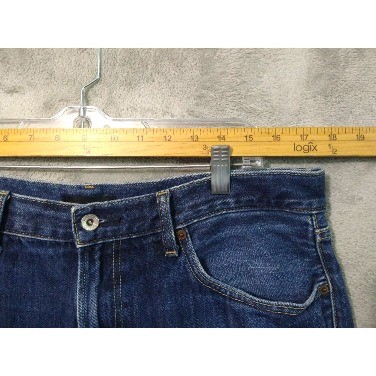 Uniqlo UNIQLO Jeans Men 36x34 Denim Straight Leg Mid Rise Regular Fit Blue 5-Pocket Mens 36 Waist 34 Inseam Stretch Regular Type: Jeans Size US 36 / EU 52 - 3 Thumbnail