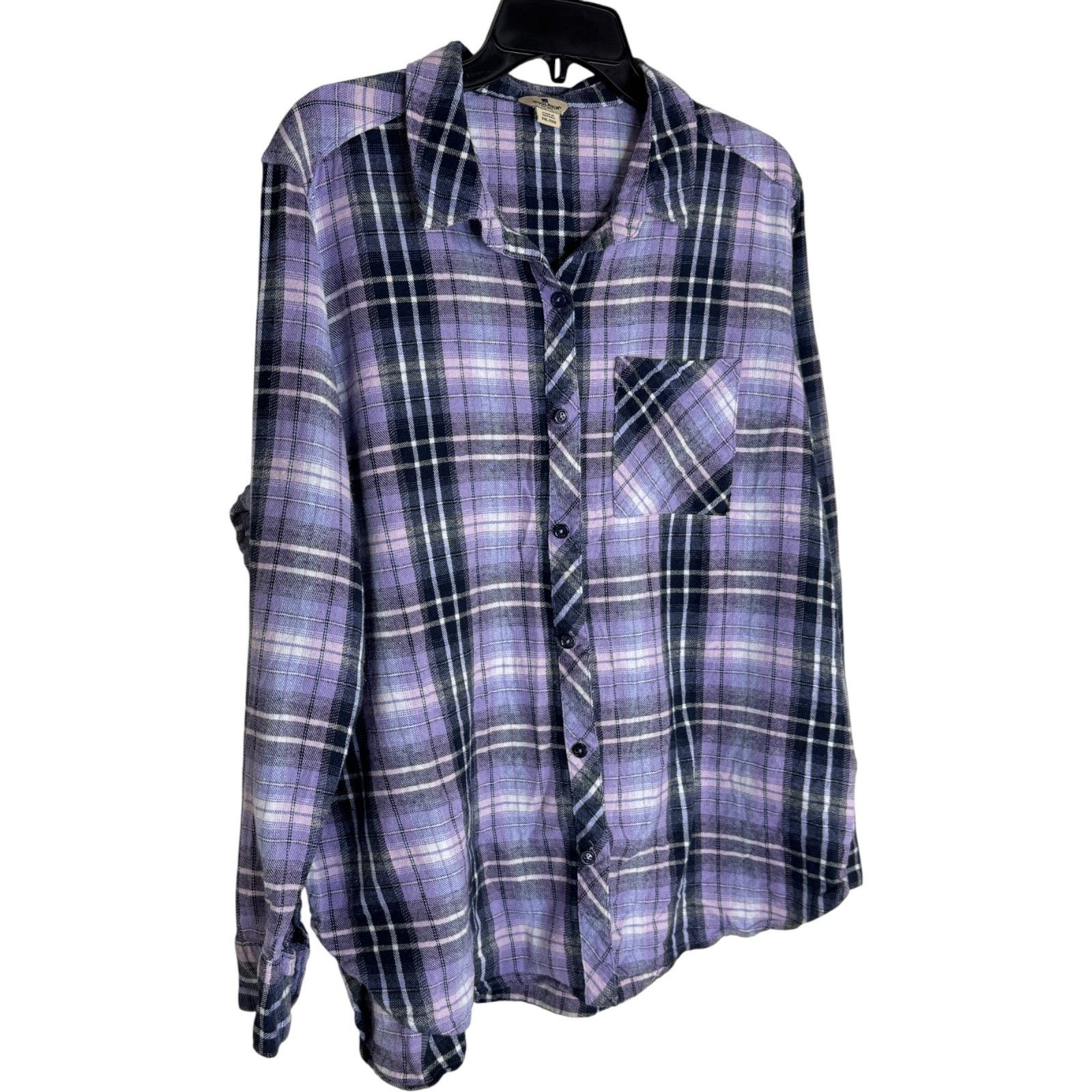 Other Woolrich Plaid Flannel Shirt XXL Purple Black Long Sleeve Size XXL / US 16-18 / IT 52-54 - 10 Thumbnail