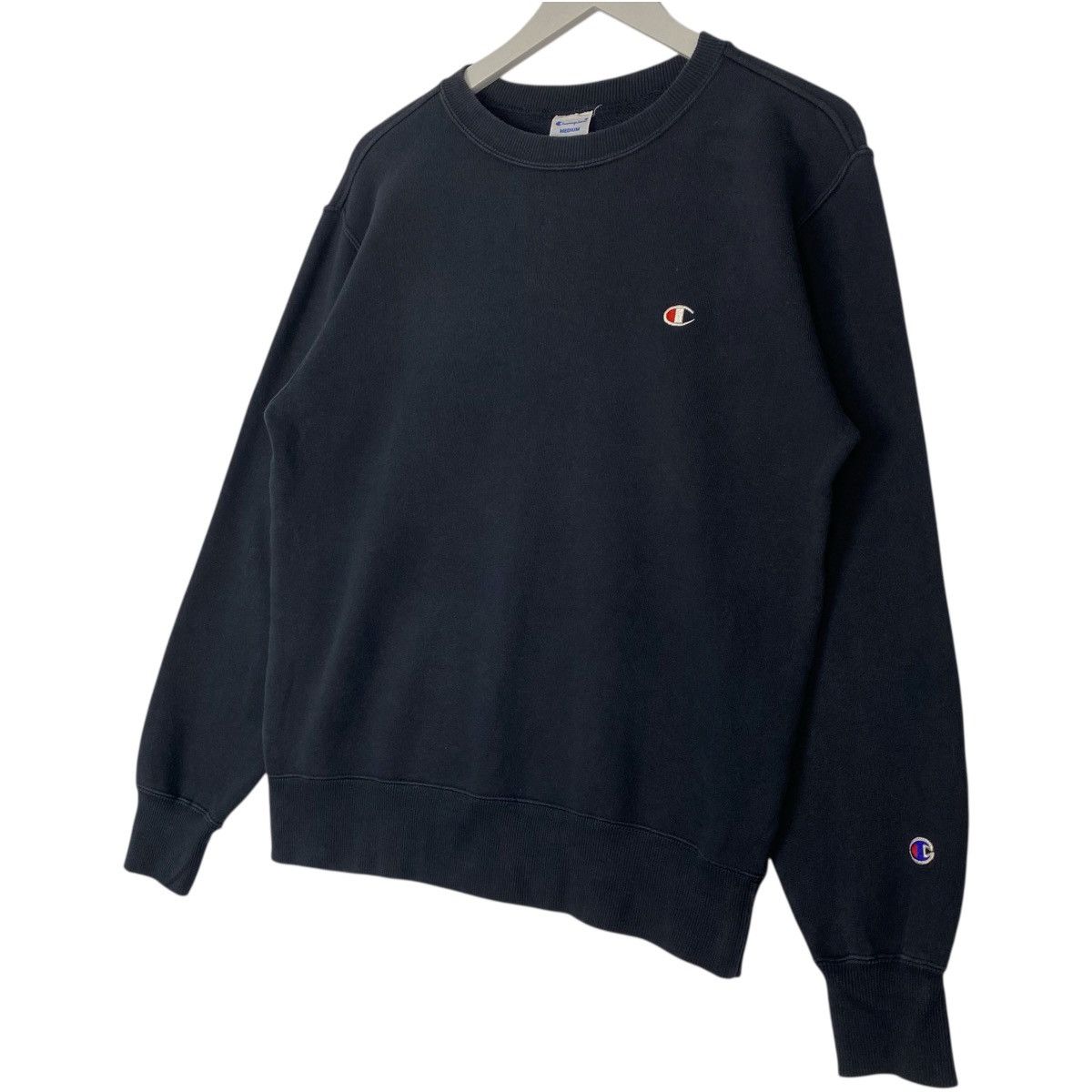 Vintage Vintage Champion Sweatshirt Crewneck Small Logo Black Size US M / EU 48-50 / 2 - 2 Thumbnail