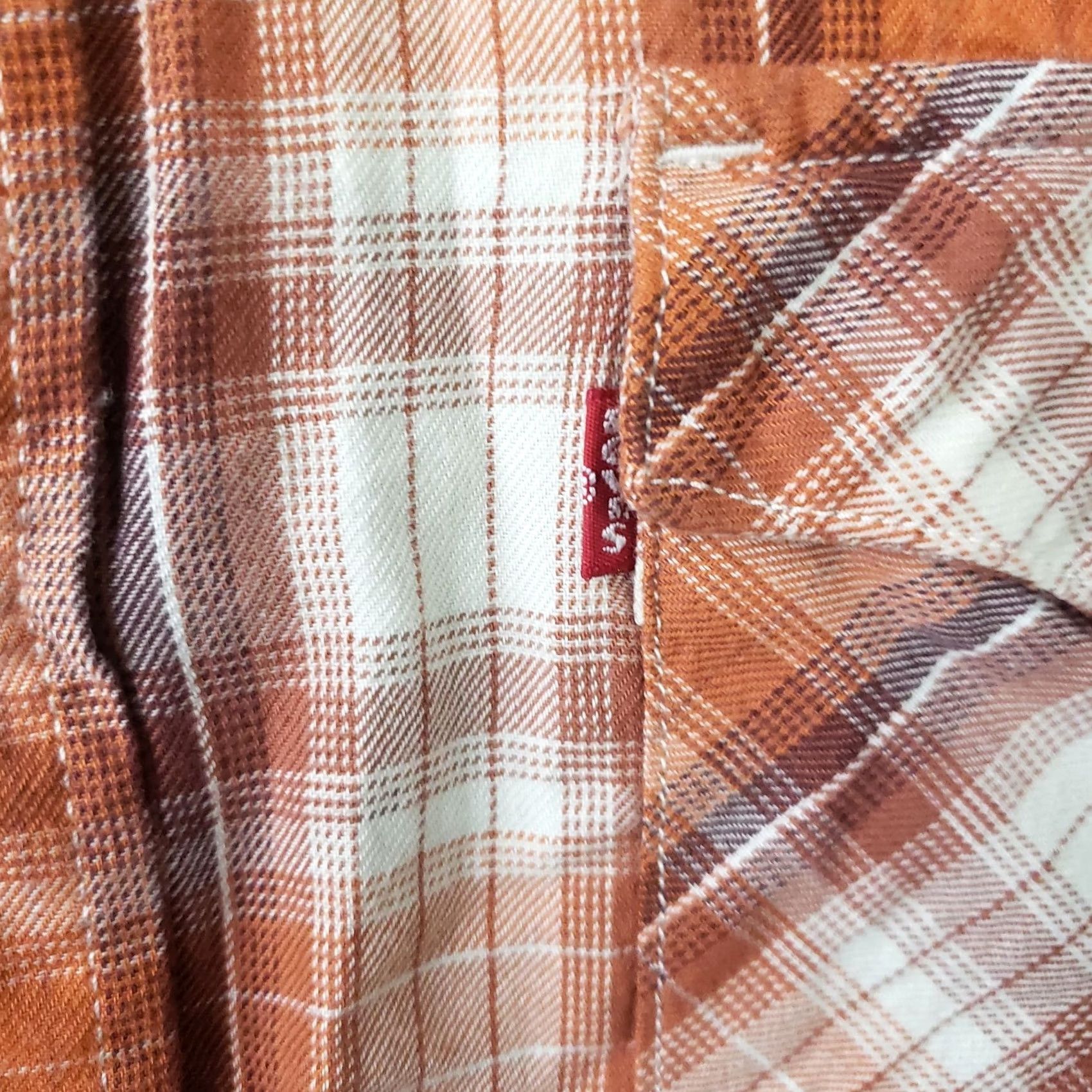 Levi's Levi's Orange Brown Plaid Pearl Snap Western Shirt Long Sleeve XXL Men Size US XXL / EU 58 / 5 - 5 Thumbnail