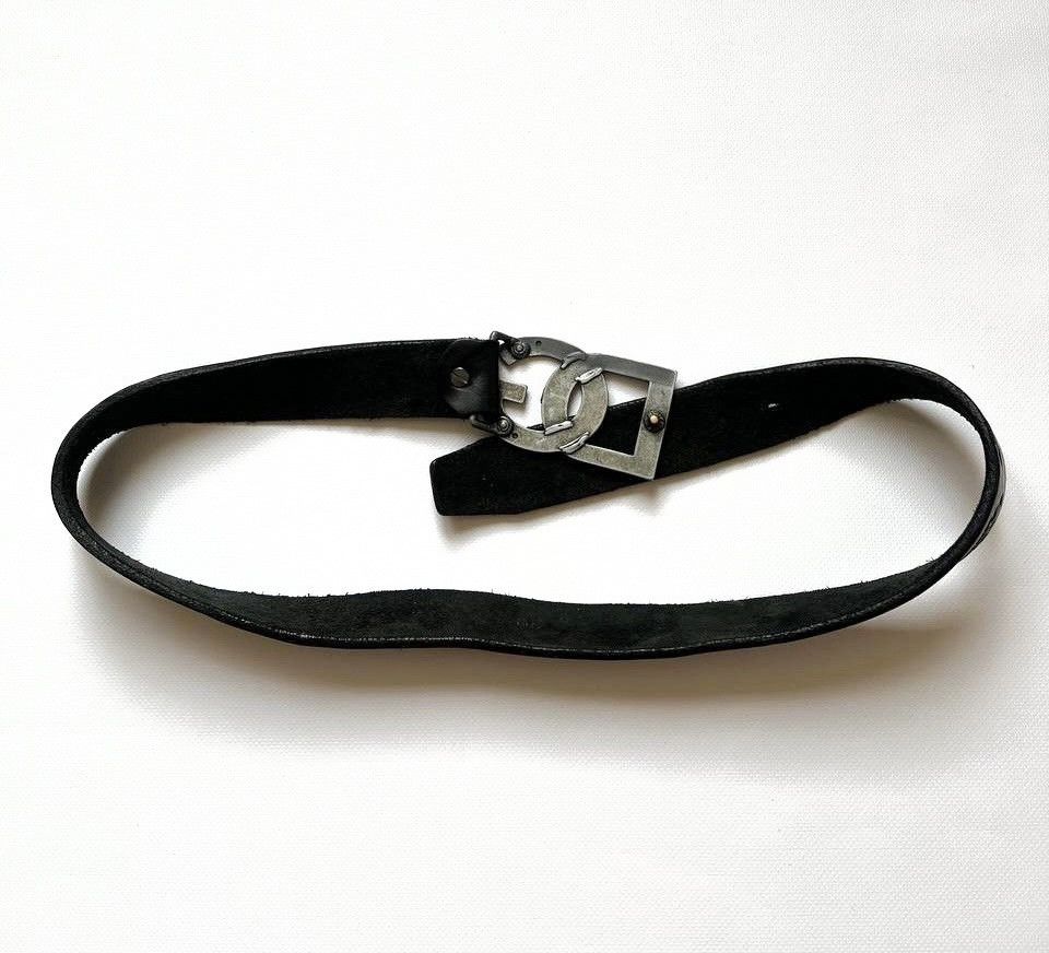 Japanese Brand × Vintage Vintage Dolce Gabbana monogram logo punk leather belt buckle Size ONE SIZE - 6 Thumbnail