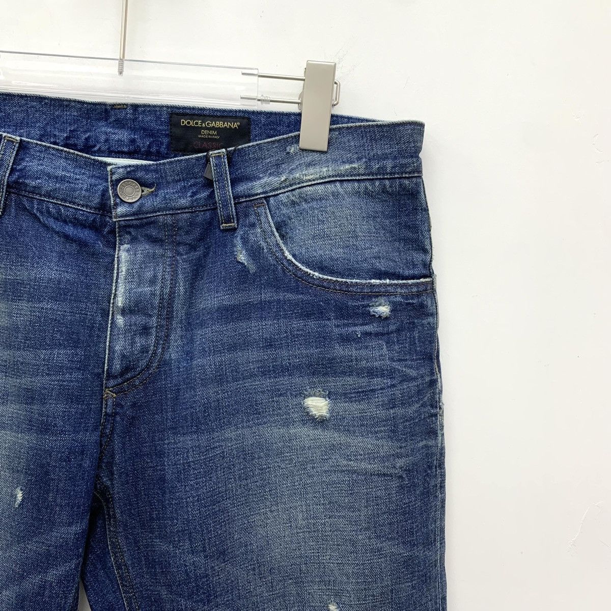 Dolce & Gabbana Dolce & Gabbana Blue Washed Distressed Denim Pants K26WX Size US 36 / EU 52 - 3 Thumbnail