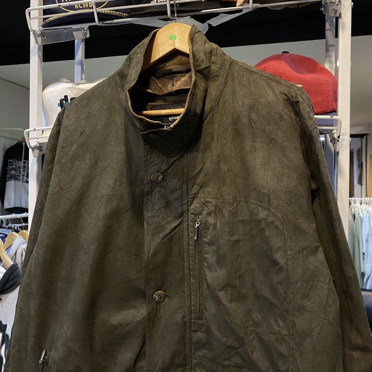 Burberry Burberry London Suede Jacket Nova Check Lined Olive/Brown Size US XL / EU 56 / 4 - 4 Thumbnail