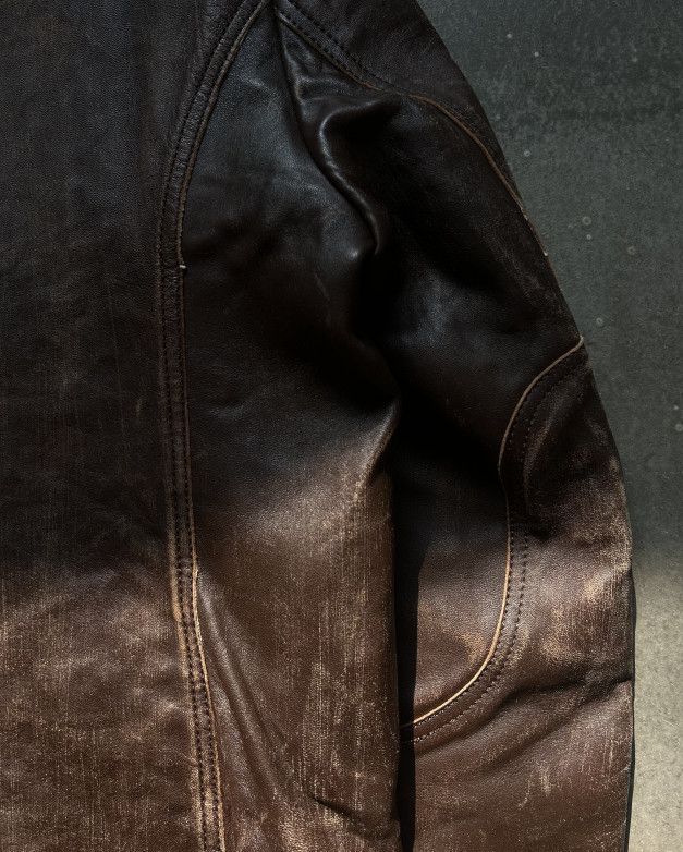 Isaac Sellam Experience Isaac Sellam Distressed Four-Pocket Leather Jacket Size US M / EU 48-50 / 2 - 6 Thumbnail