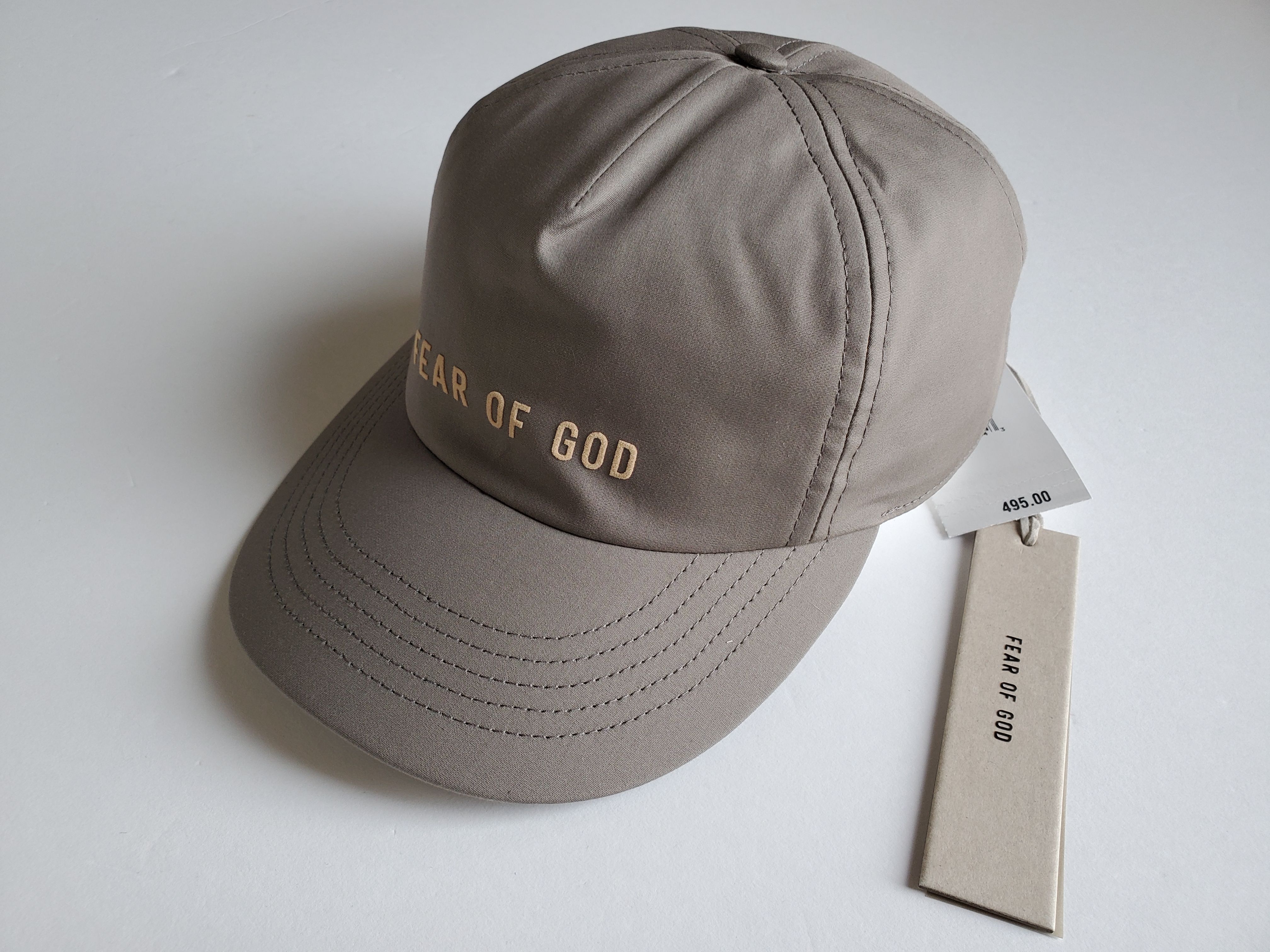 Pre-owned Fear Of God New  Eternal Collection Cotton Cap Hat Fog In Dustry Concrete