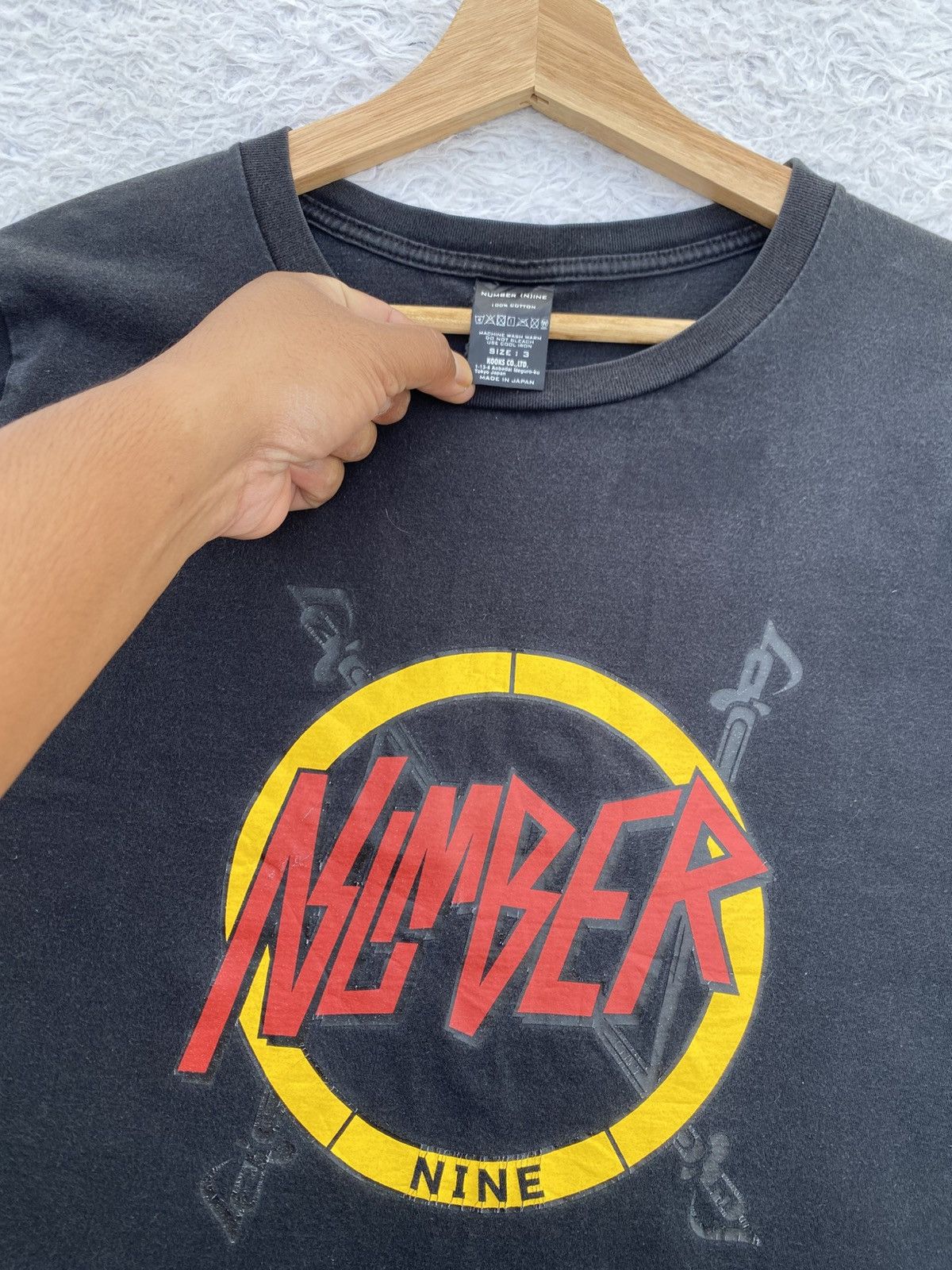 Number (N)ine Rare Number Nine X Slayer Logo Design Tshirt Size US L / EU 52-54 / 3 - 10 Thumbnail