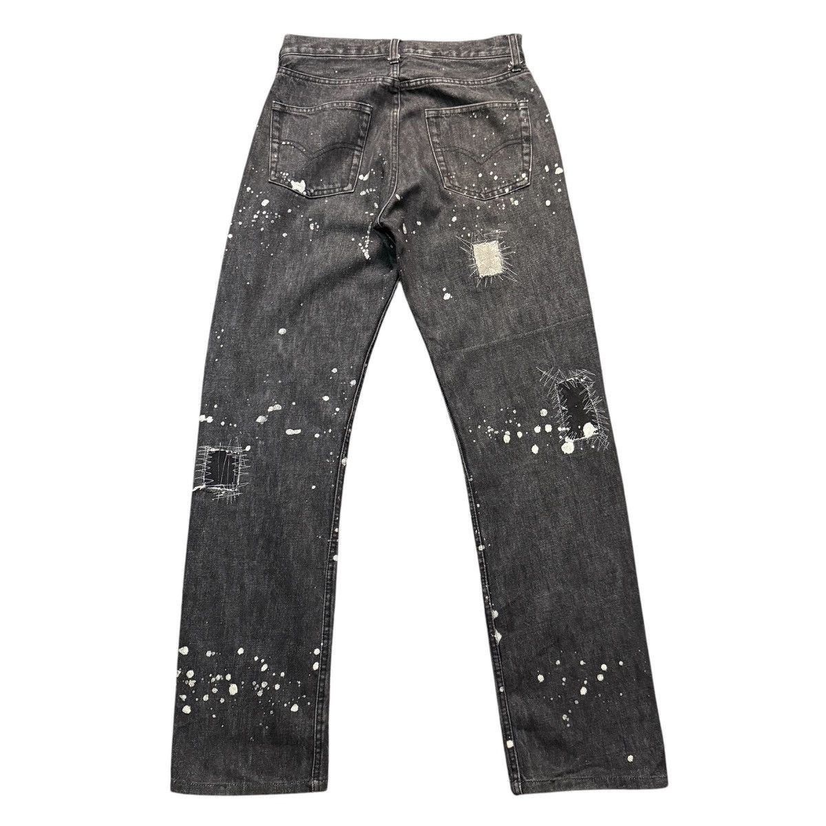 If Six Was Nine 🔥🇯🇵 90s Japanese LGB Sun Faded Paints Splatter Denim Size US 29 - 3 Thumbnail
