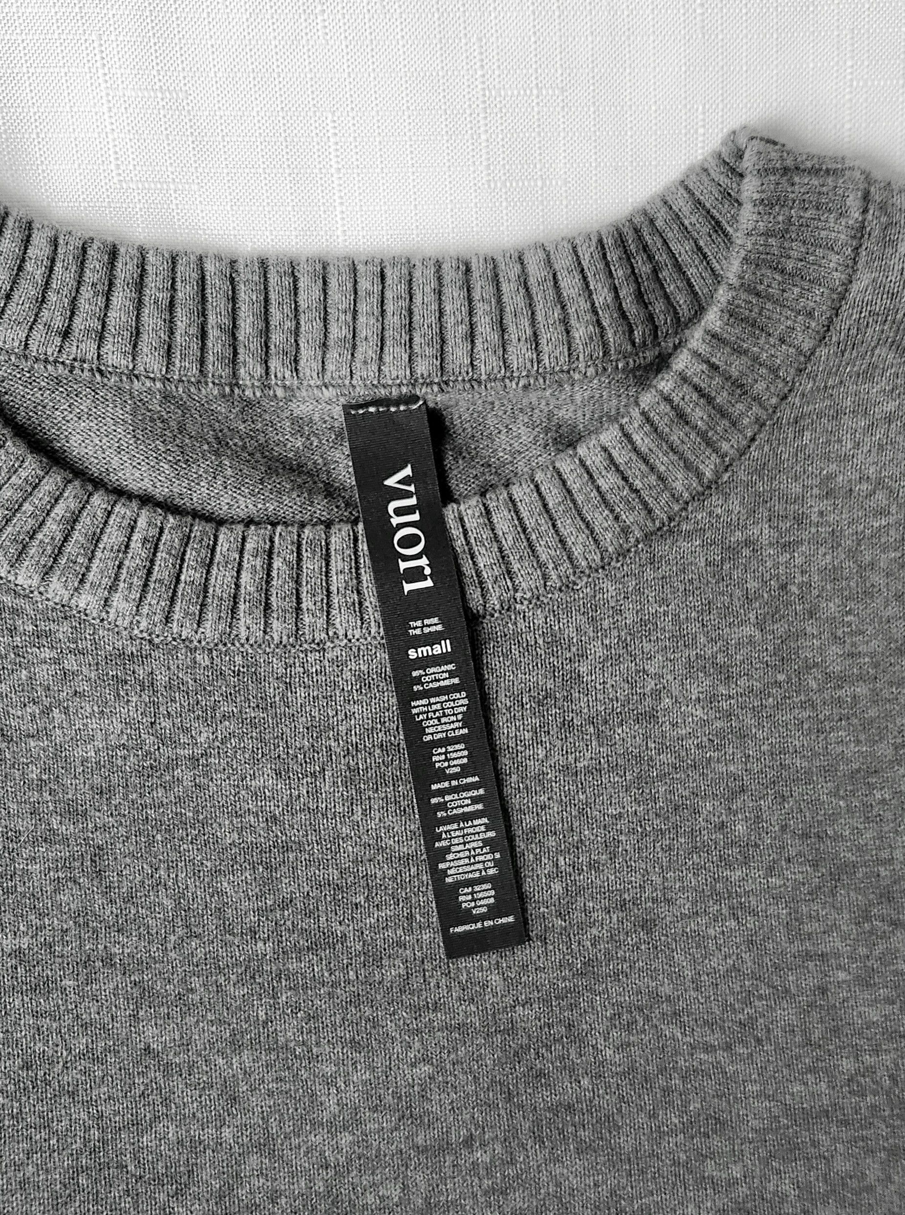 Vuori Vuori Fluent 5% Cashmere 95% Cotton Sweater Gray V250 small Size US S / EU 44-46 / 1 - 6 Thumbnail
