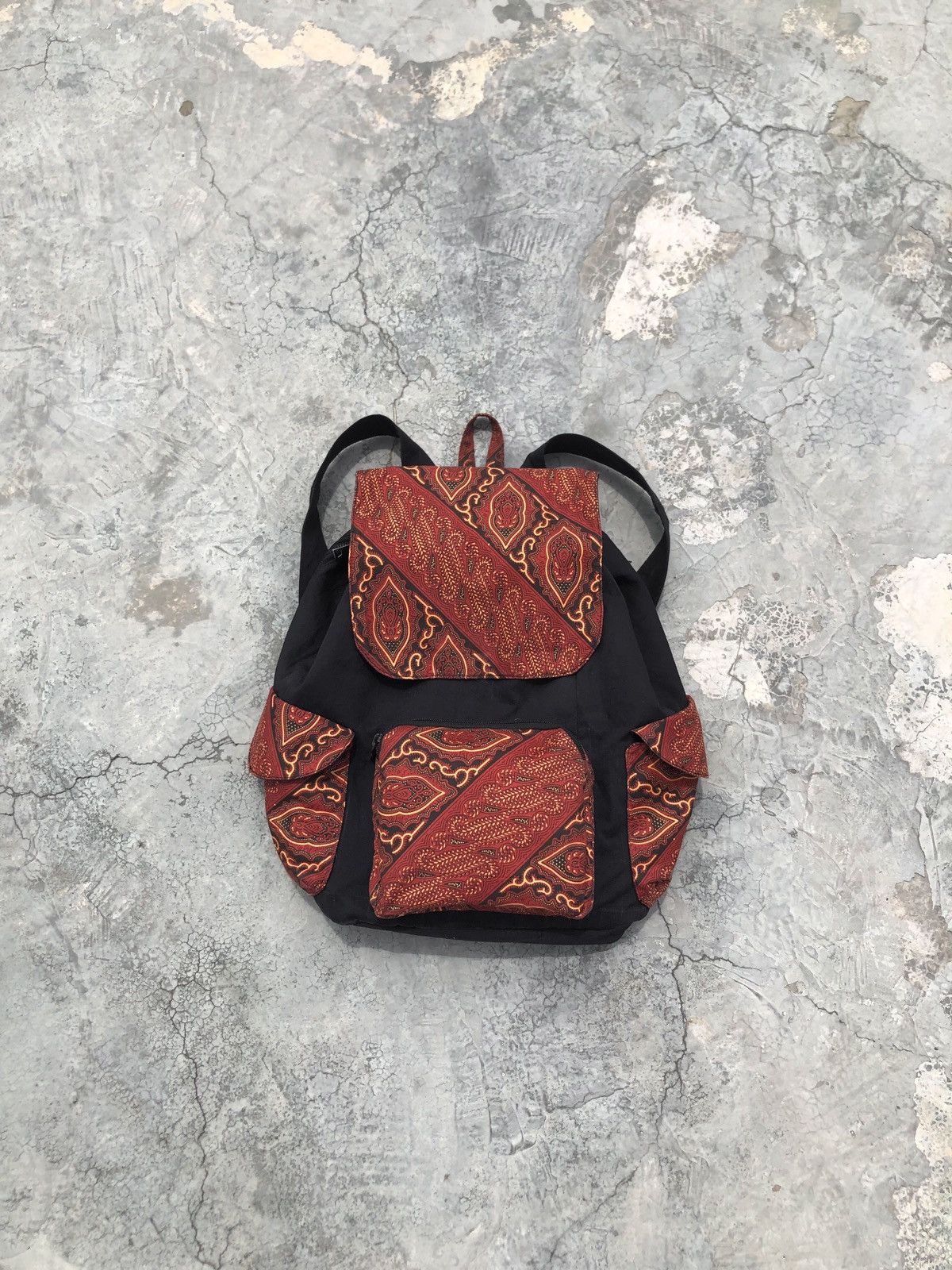 Japanese Brand × Vintage REWORKED BACKPACK x INDONESIAN TRADITIONAL BATIK (HANDMADE) Size ONE SIZE - 1 Thumbnail