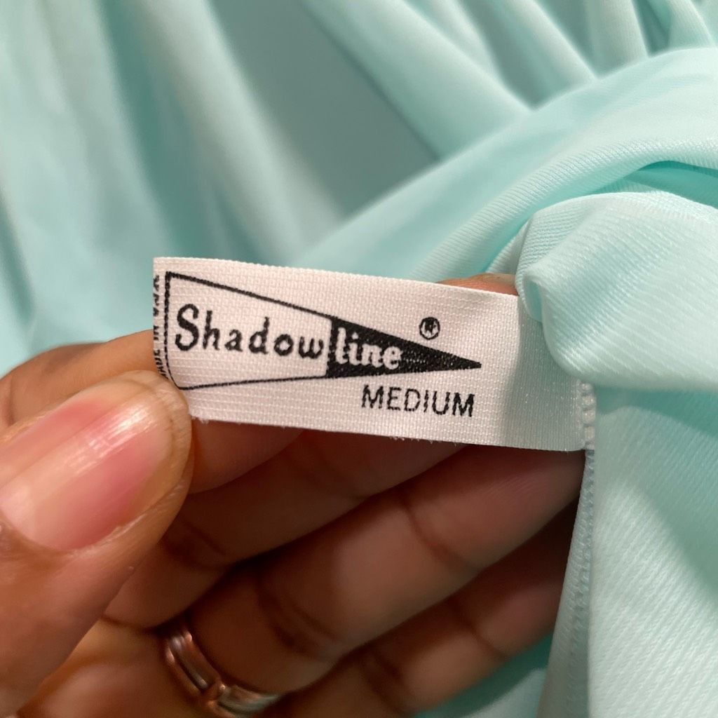 Vintage Vtg 70s Shadowline Womens Peignoir Set M Robin Egg Blue Mad Size ONE SIZE - 13 Thumbnail