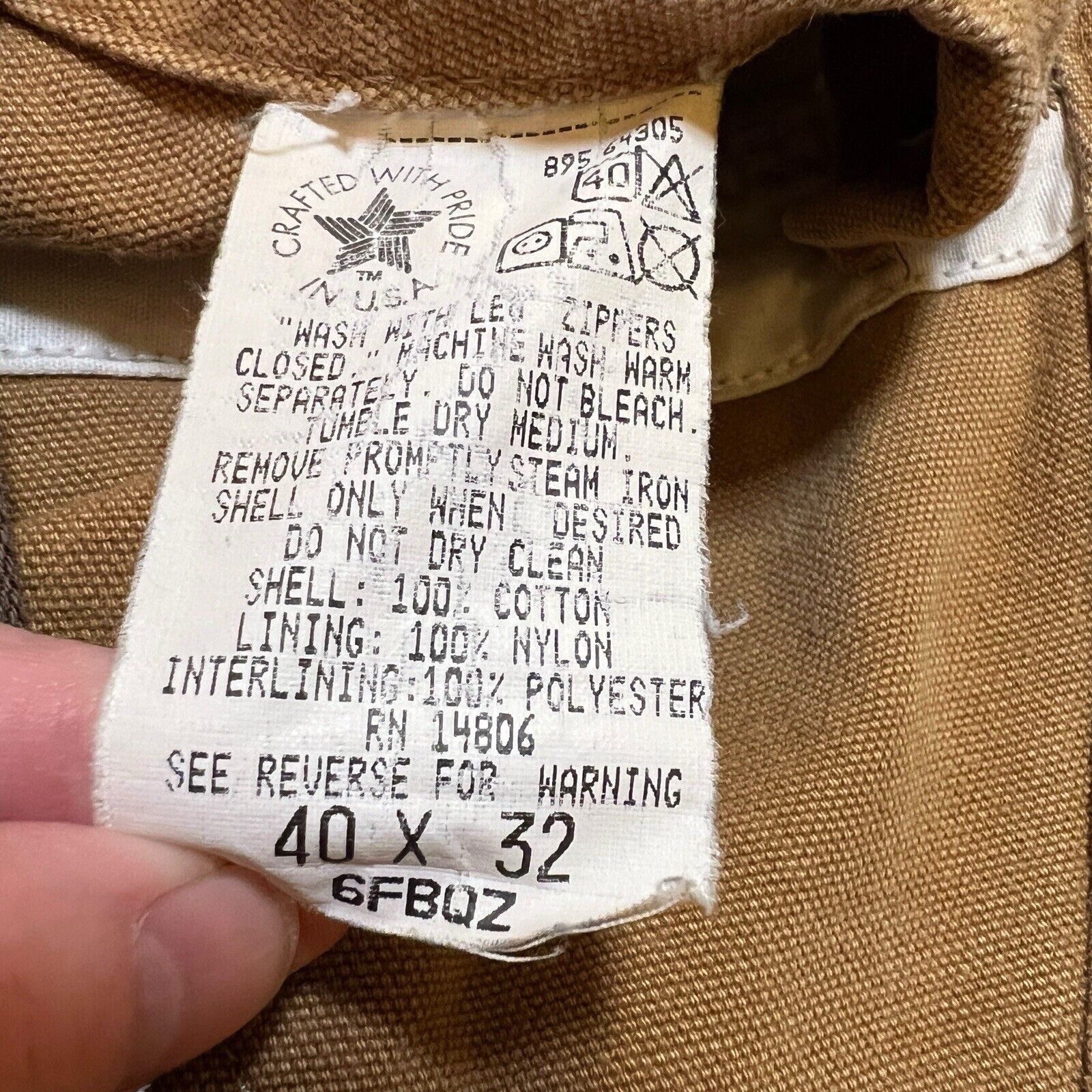 Carhartt Carhartt Distressed Brown Quilted Lined Overalls Size 40x32 Size US 40 / EU 56 - 5 Thumbnail