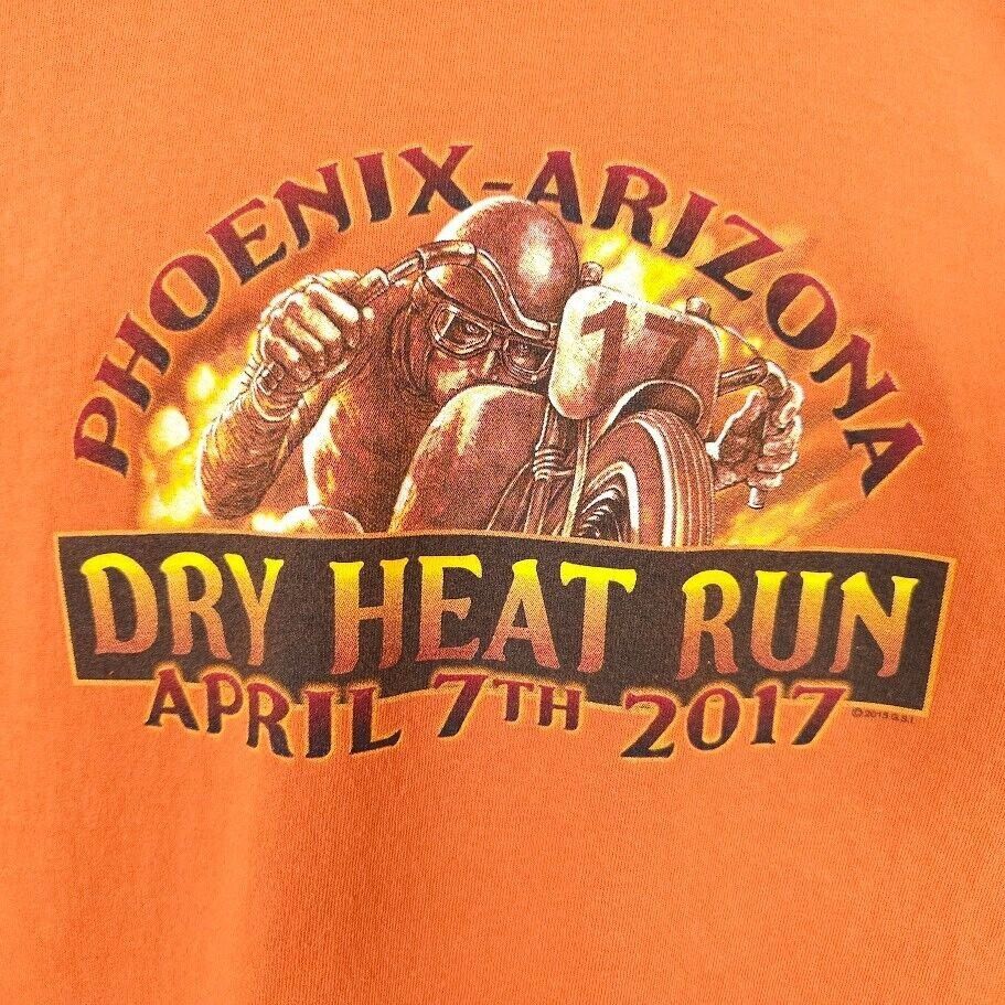 Gildan Dry Heat Run Biker T Shirt Mens Size 2XL Orange 2017 Phoenix Size US XXL / EU 58 / 5 - 3 Thumbnail