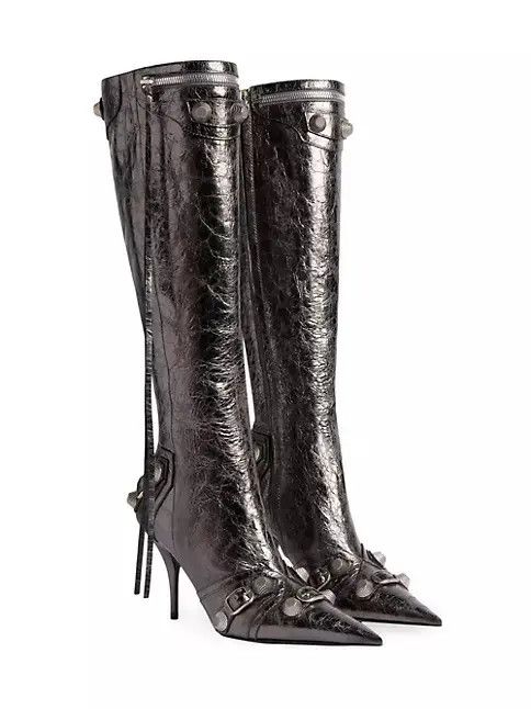 Balenciaga o1bcso1str0425 Cagole 90mm Boots Metallized in Bronze Size US 6 / IT 36 - 2 Thumbnail