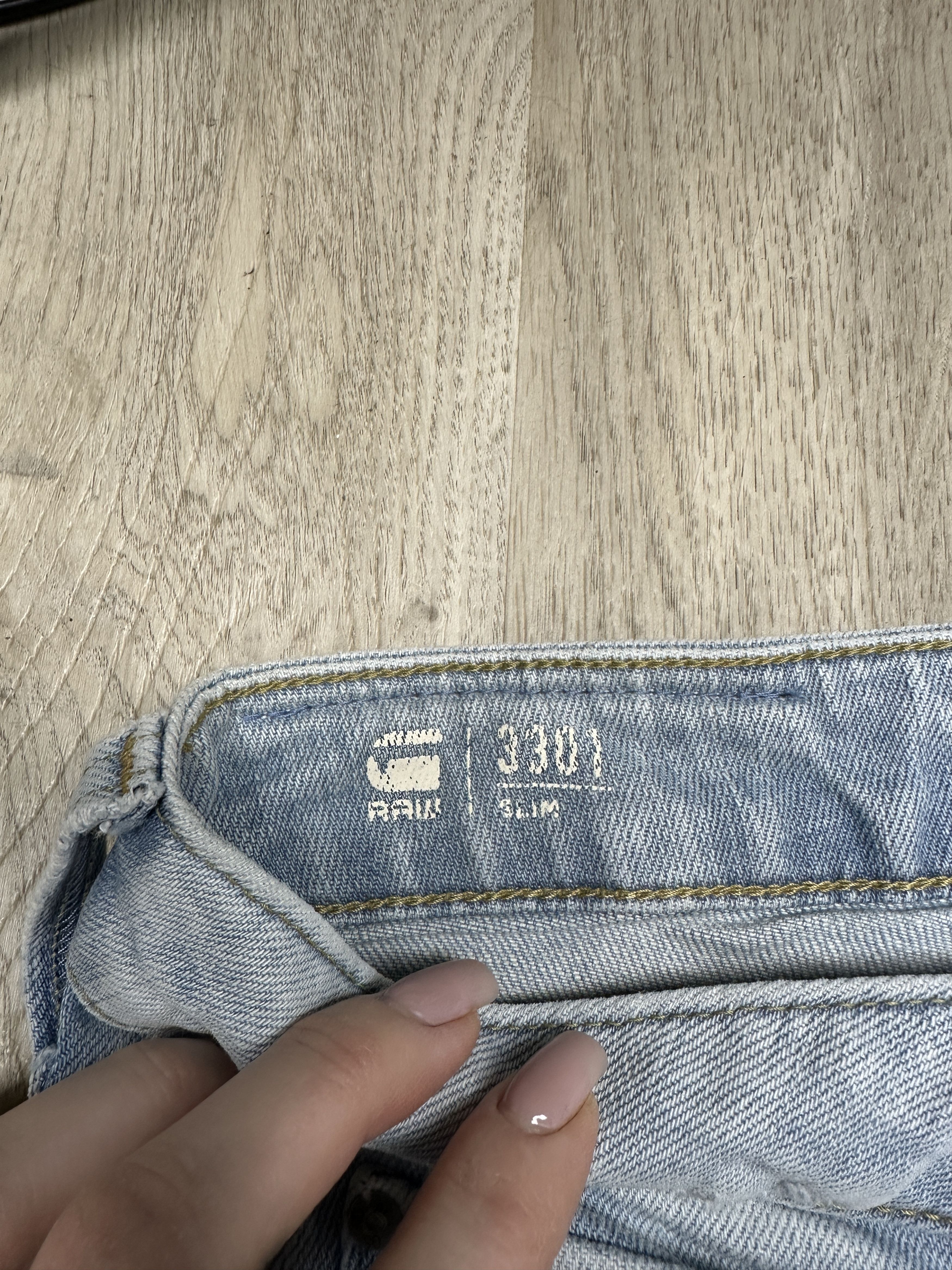 G-Star G Star Raw 3301 Slim Mens Denim Pants Jeans Size US 34 / EU 50 - 3 Thumbnail