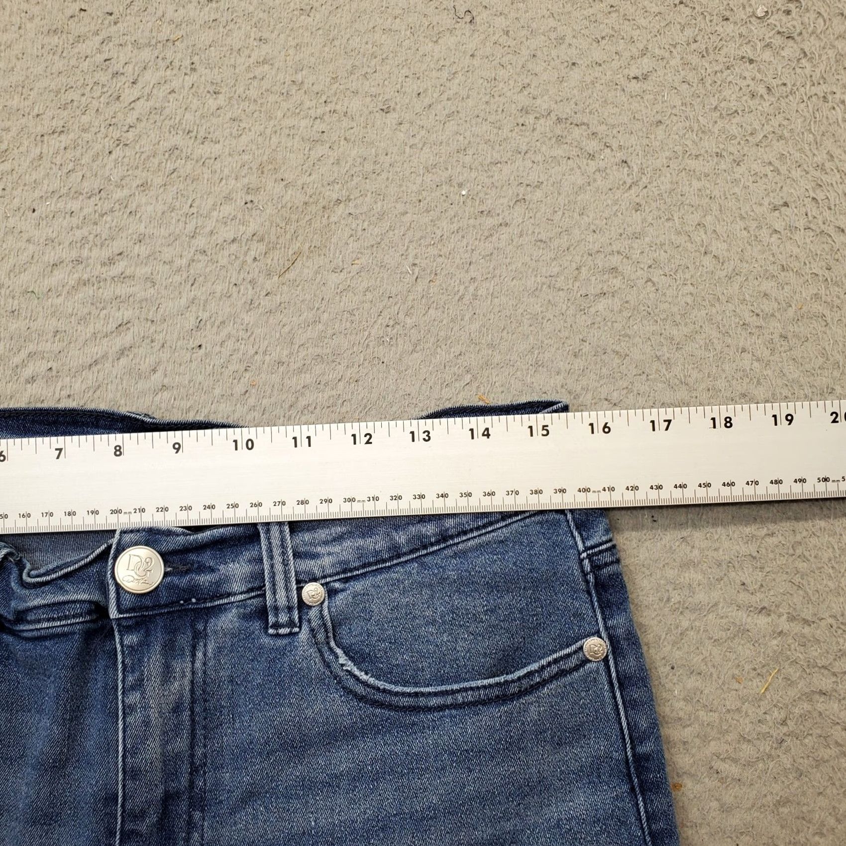 Denime DG2 Faded Whiskered Straight Leg Jeans Women's 10 Blue Denim Light Wash Jeans Size 32" / US 10 / IT 46 - 5 Thumbnail