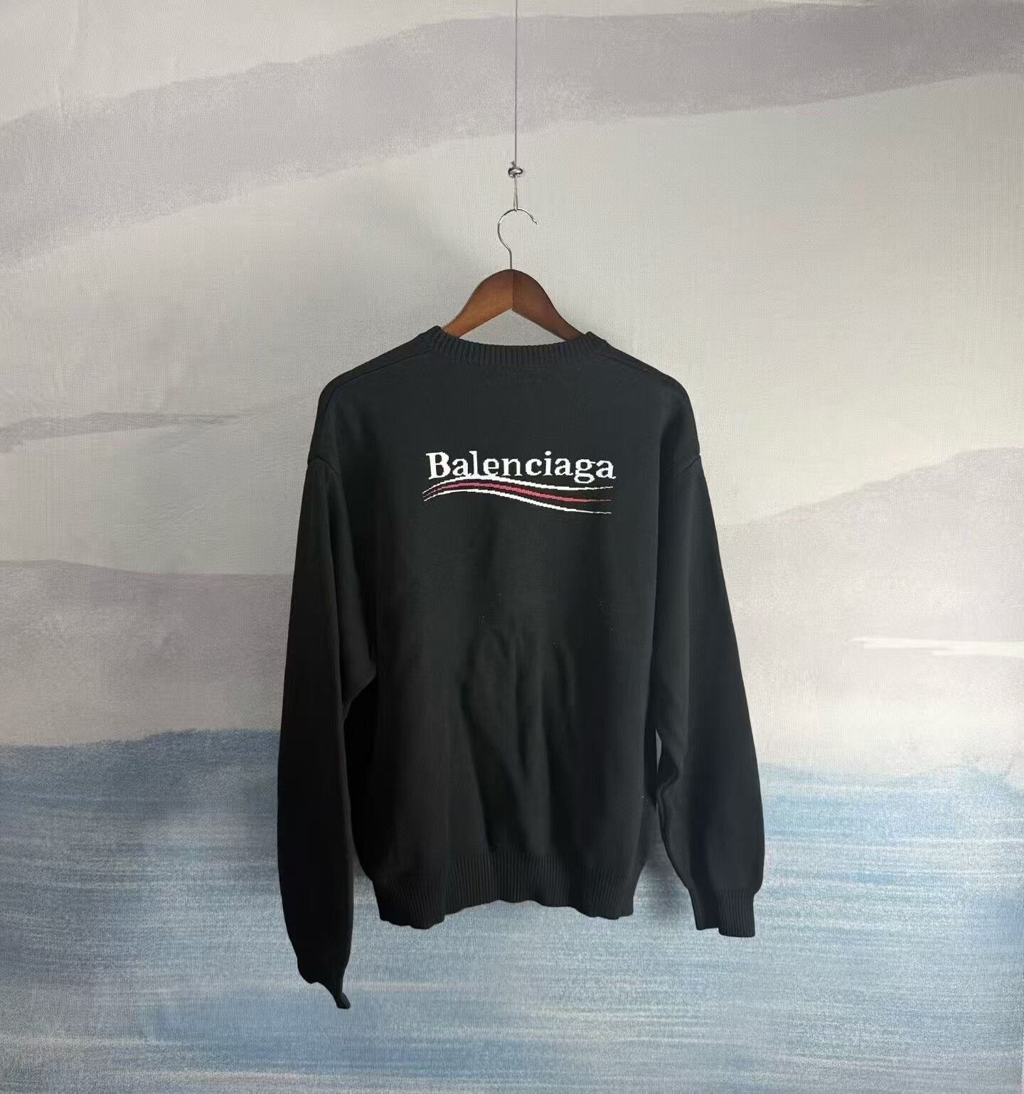 Balenciaga Balenciaga Black Cola Letter Knit Sweater Size US L / EU 52-54 / 3 - 3 Thumbnail
