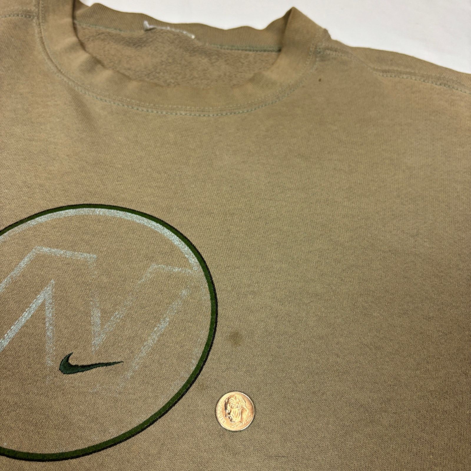 Nike × Vintage Vintage 90s Nike Circle N Center Swoosh Logo Sweatshirt L/XL Size US L / EU 52-54 / 3 - 7 Thumbnail