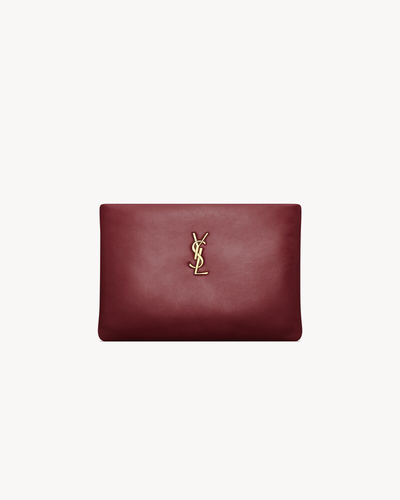 Saint Laurent Paris o1b1hav111125 Size: OS / Calypso Small Pouch in Lambskin Size ONE SIZE - 1 Thumbnail