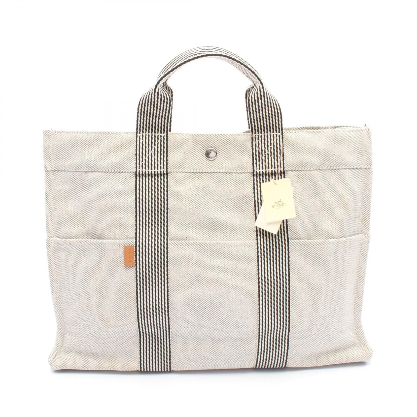 Hermes Hermes New Fourre Tout Canvas Tote Bag Canvas Tote Bag in Grey, Women's