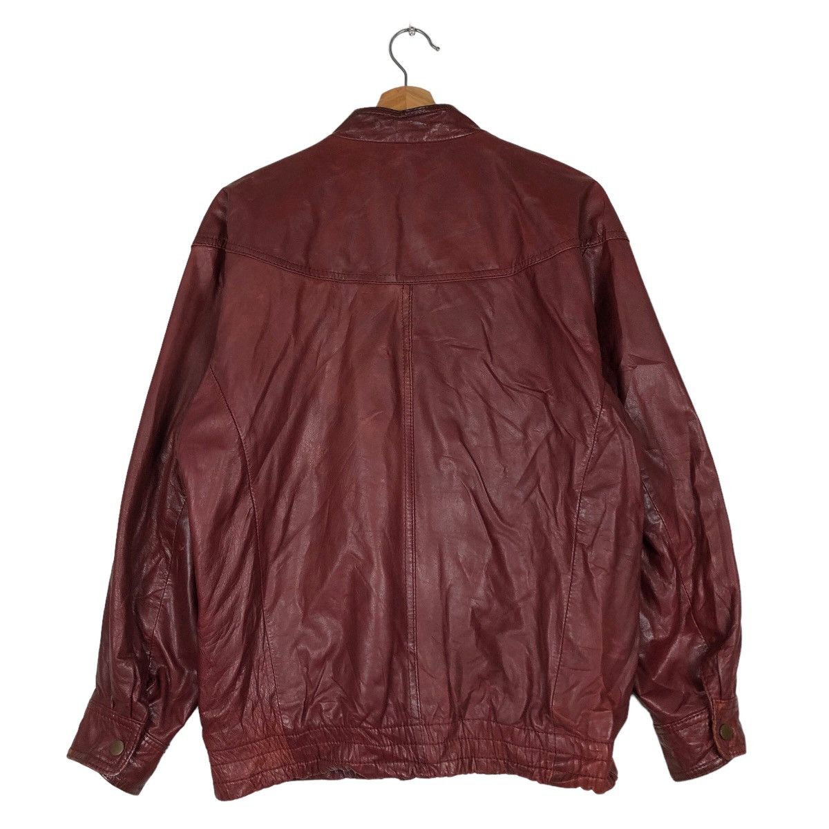 Japanese Brand 🔥Vintage Genuine Leather Biker Jacket Threemen Issey Miyake Size US M / EU 48-50 / 2 - 8 Thumbnail