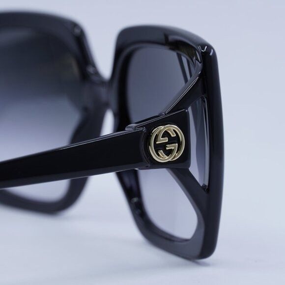 Gucci Gucci GG0876SA 001 Sunglasses Black Square Frame, Grey Size ONE SIZE - 5 Thumbnail