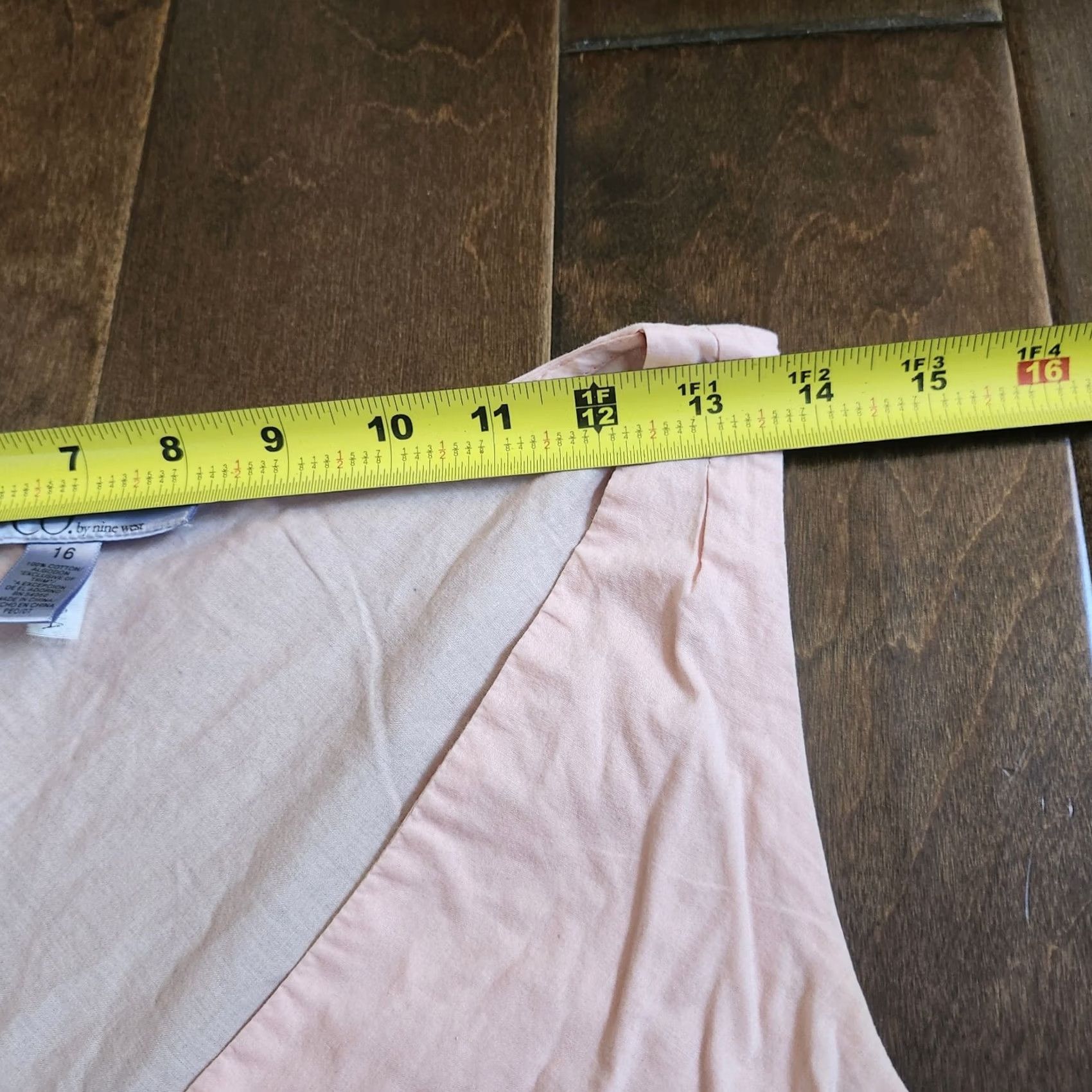Nine West Nine West & Co Women's Blouse Top Sleeveless Pink 16 Regular Cotton Solid Casual Party/Cocktail Travel Mens Women? Size XXL / US 16-18 / IT 52-54 - 7 Thumbnail