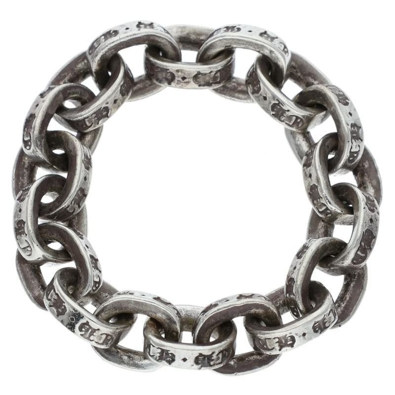 Chrome Hearts Paper Chain Silver Ring, Men's
