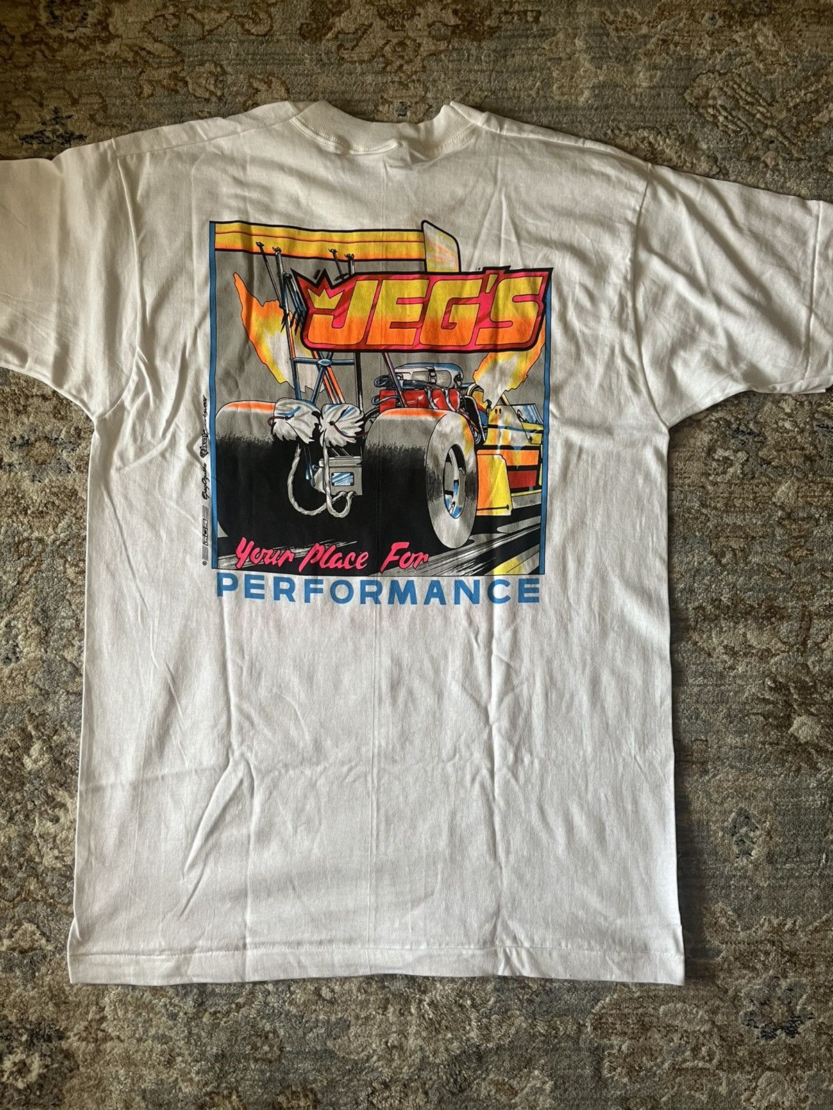 Fruit Of The Loom PRE 90’s RARE JEGS RACING MIUSA NEON SINGLE STITCH SHIRT L Size US L / EU 52-54 / 3 - 2 Thumbnail